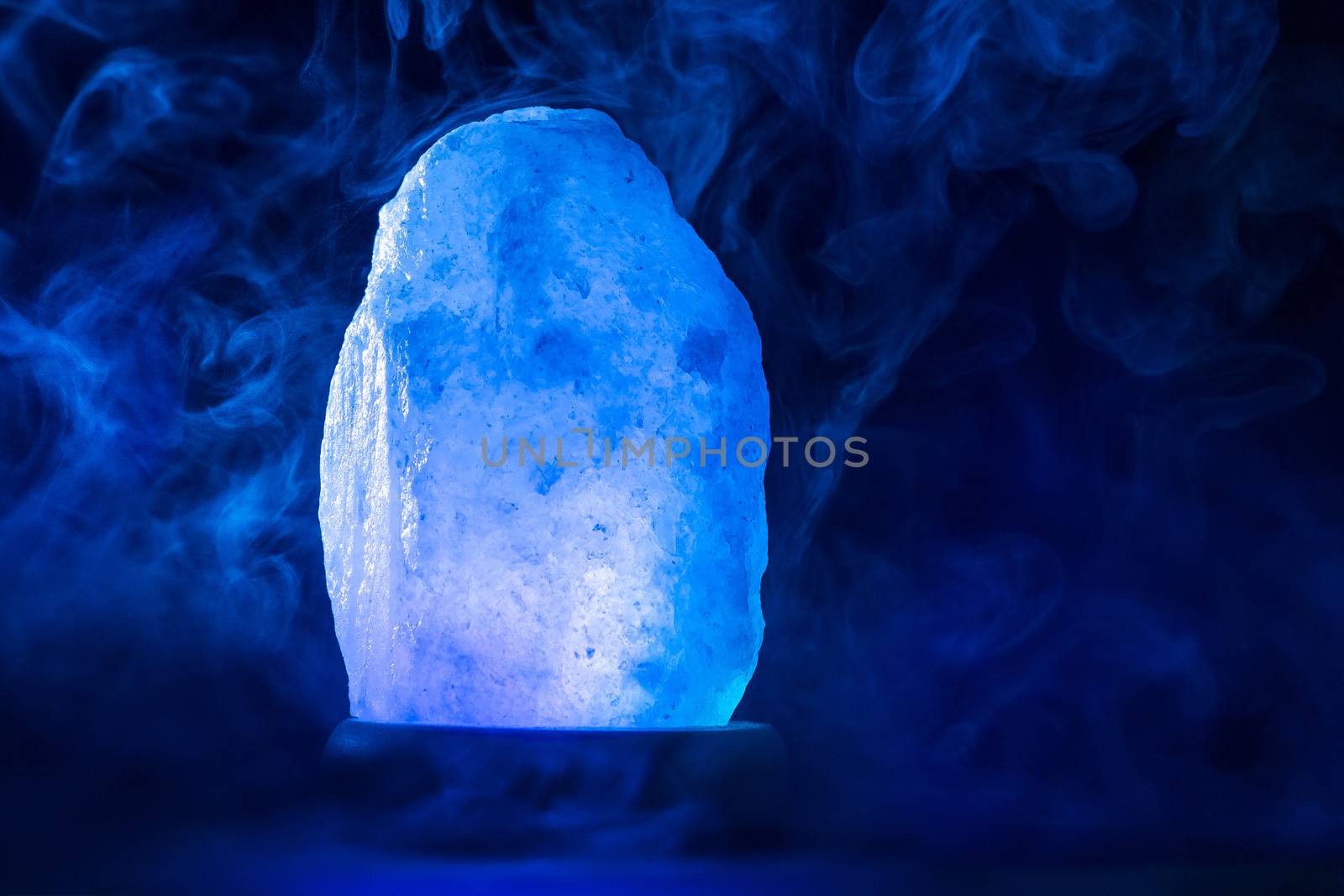 Bright rare stone wrapped in mist