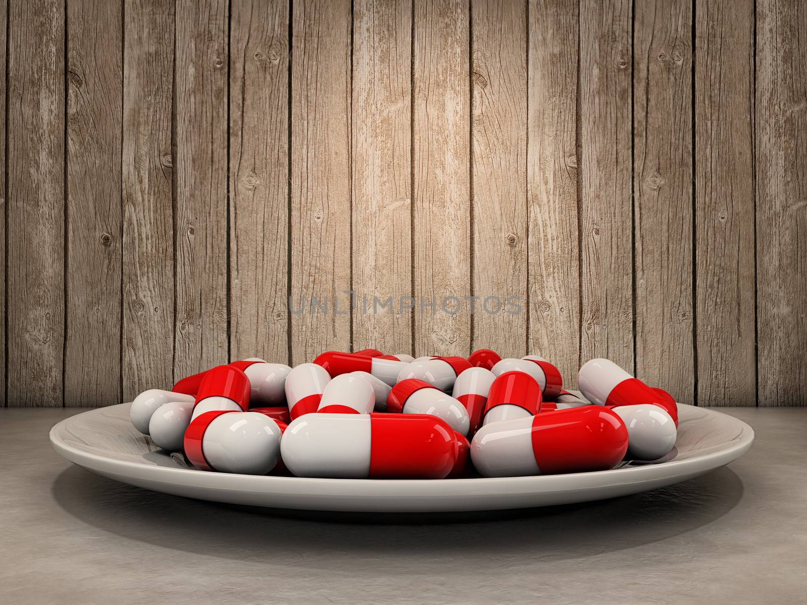 Pills on dish by dynamicfoto