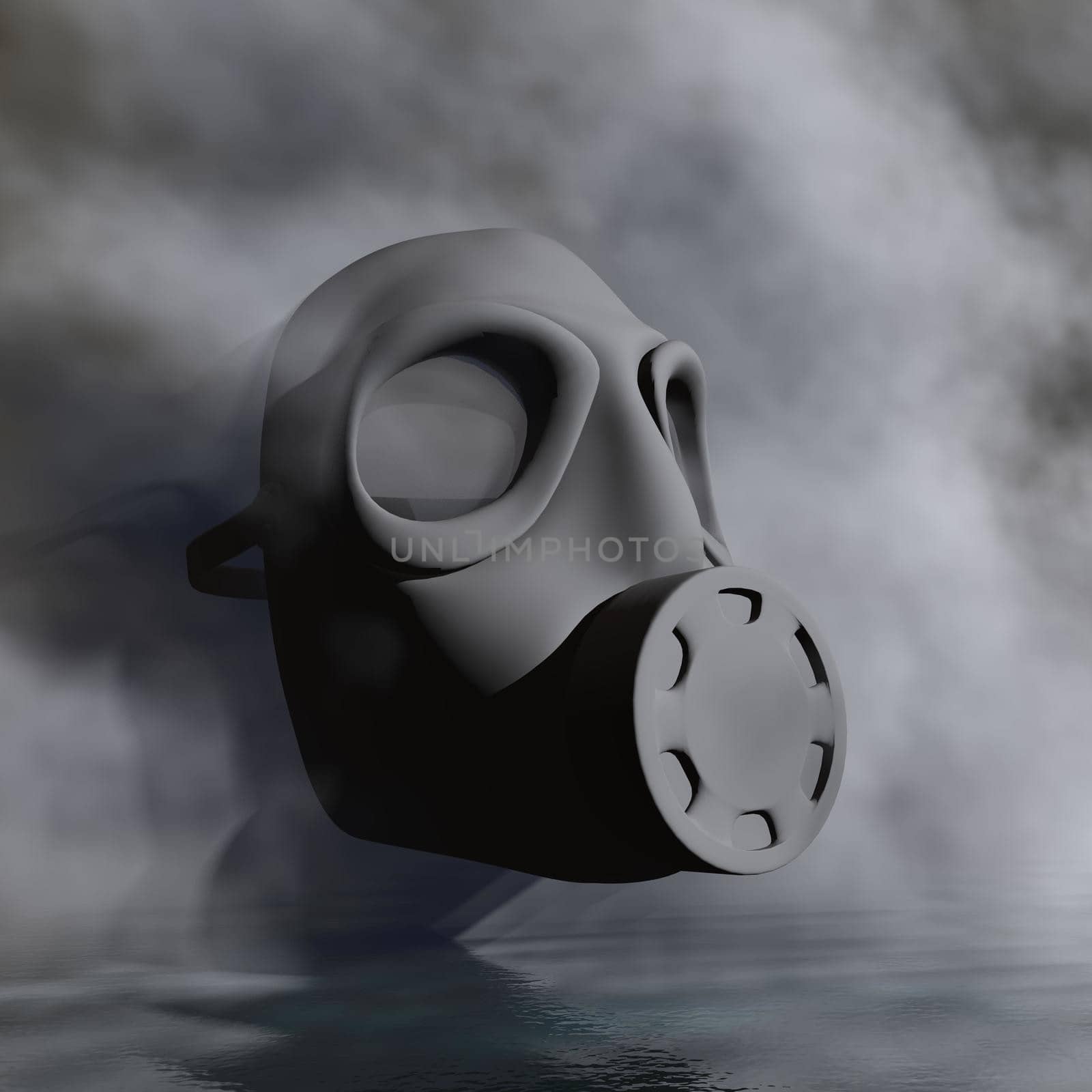 Gas mask - 3D render by Elenaphotos21