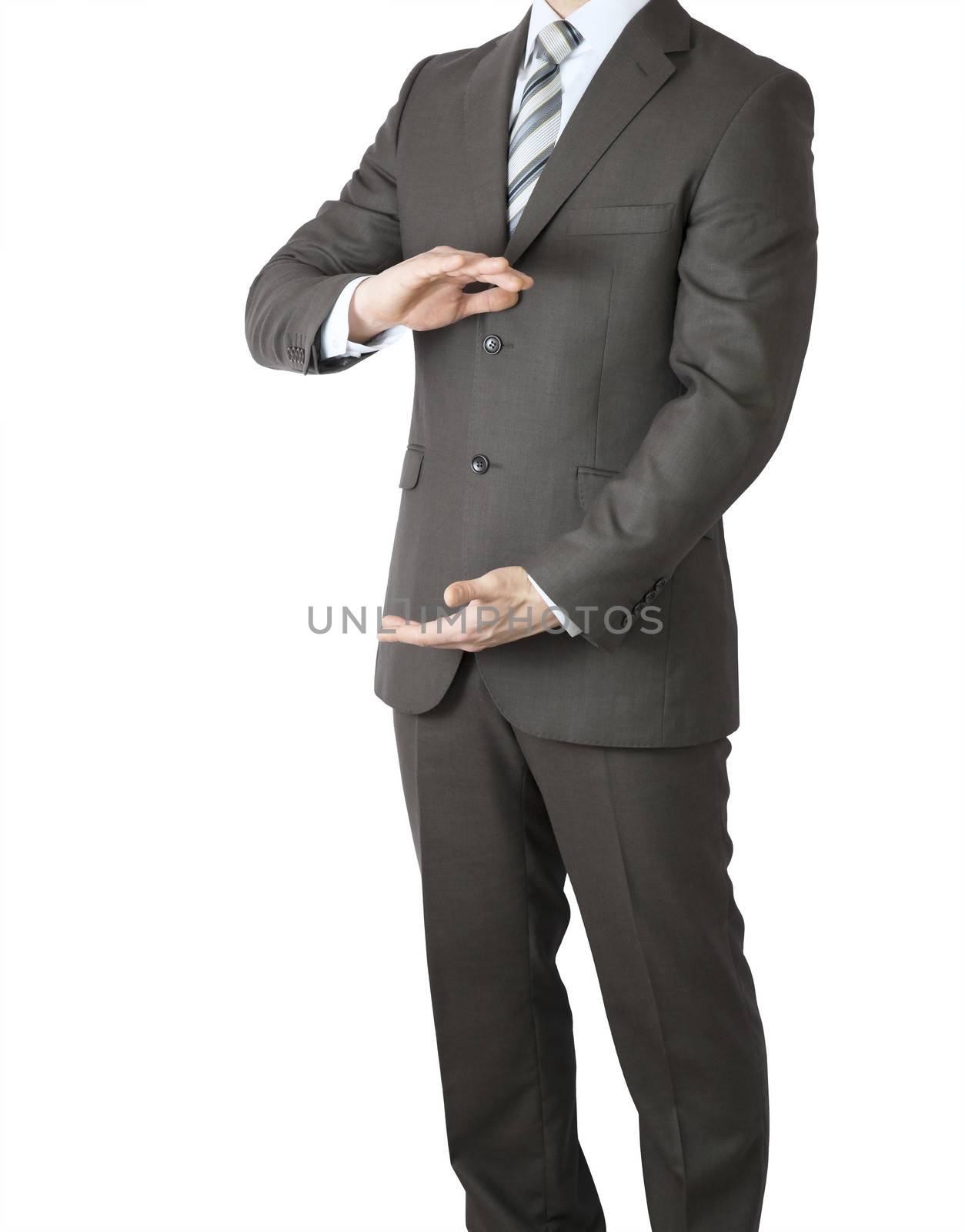 Man in suit holding his hands before him by cherezoff