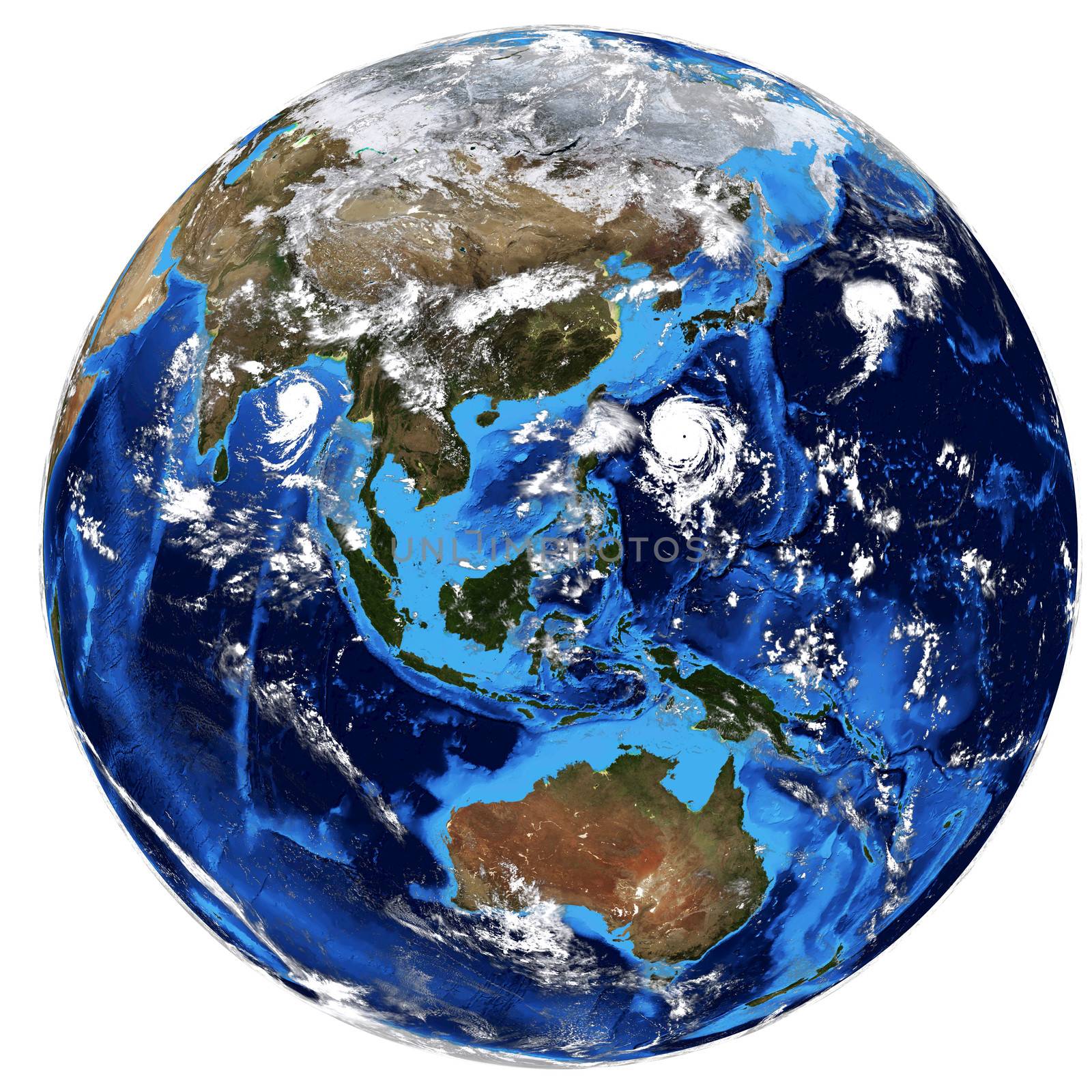 Photorealistic Earth. Elements of this image are furnished by NASA