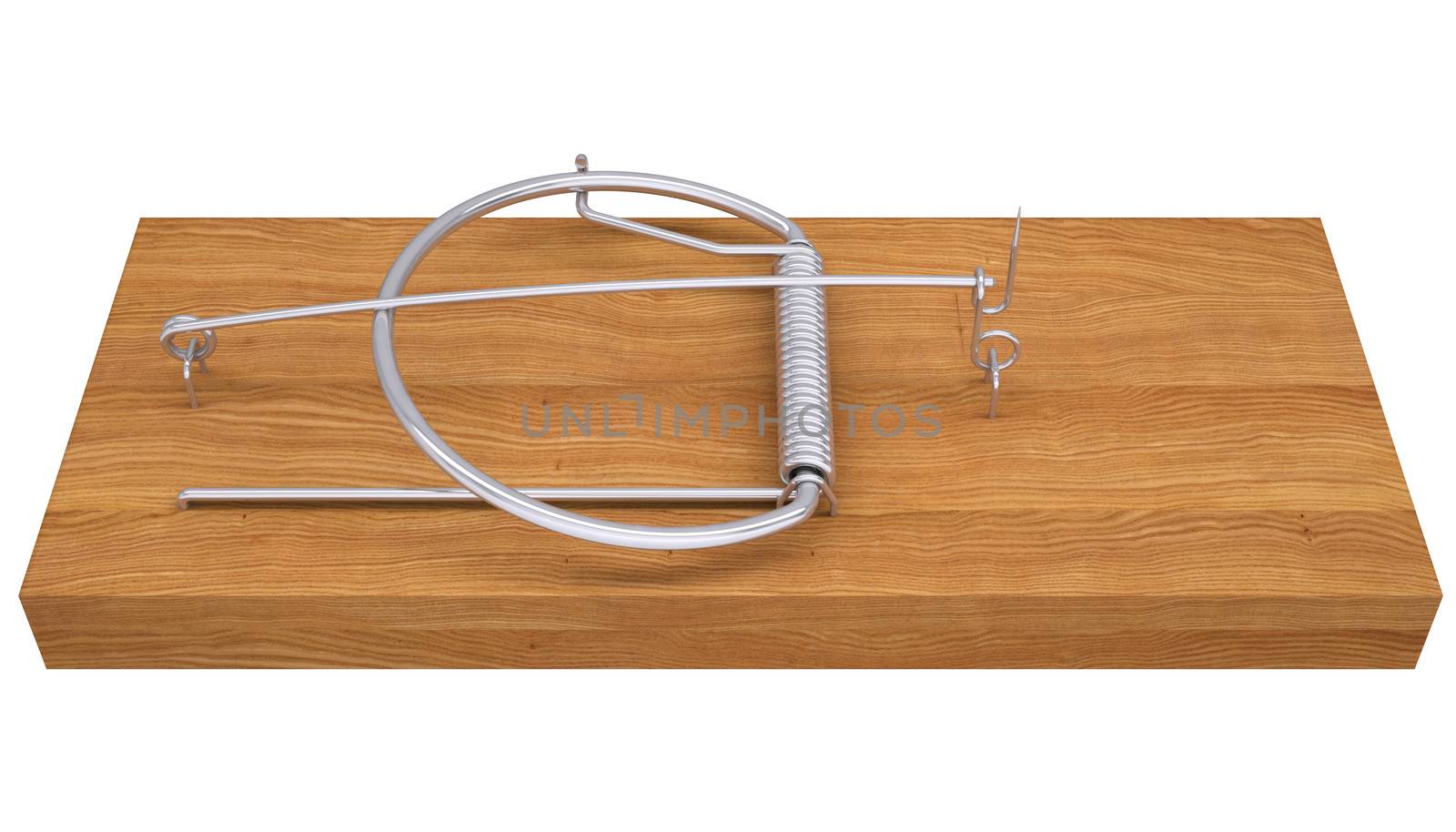 Mousetrap. Isolated render on a white background