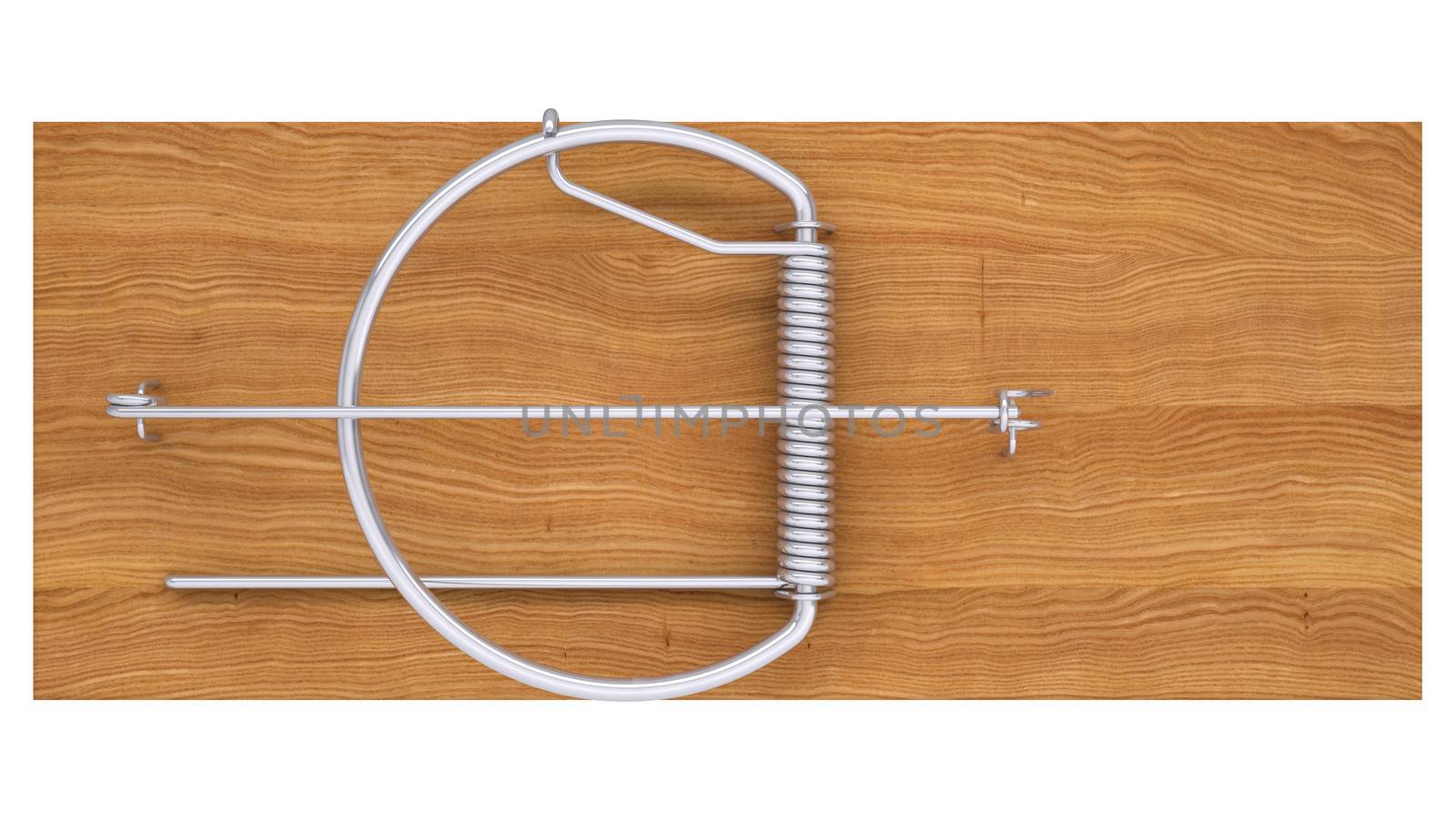 Mousetrap. Isolated render on a white background
