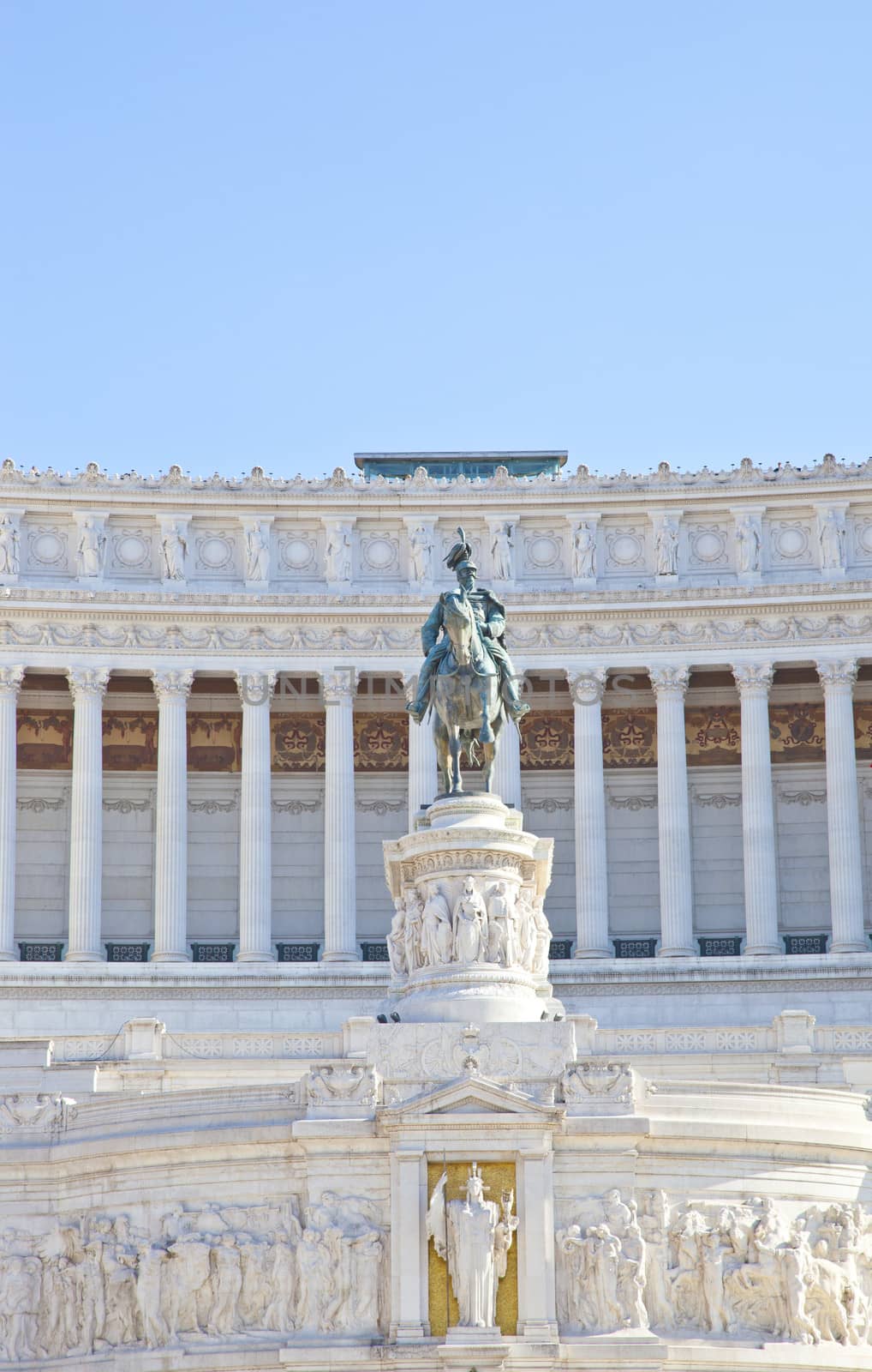 Detail of statue at Piazza Venezia, Rome, Italy