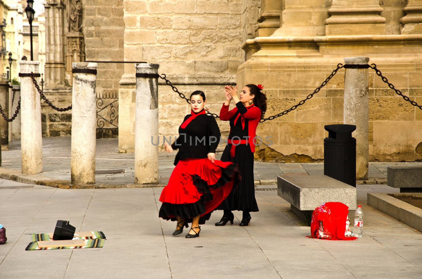Flamenco dancers by lauria