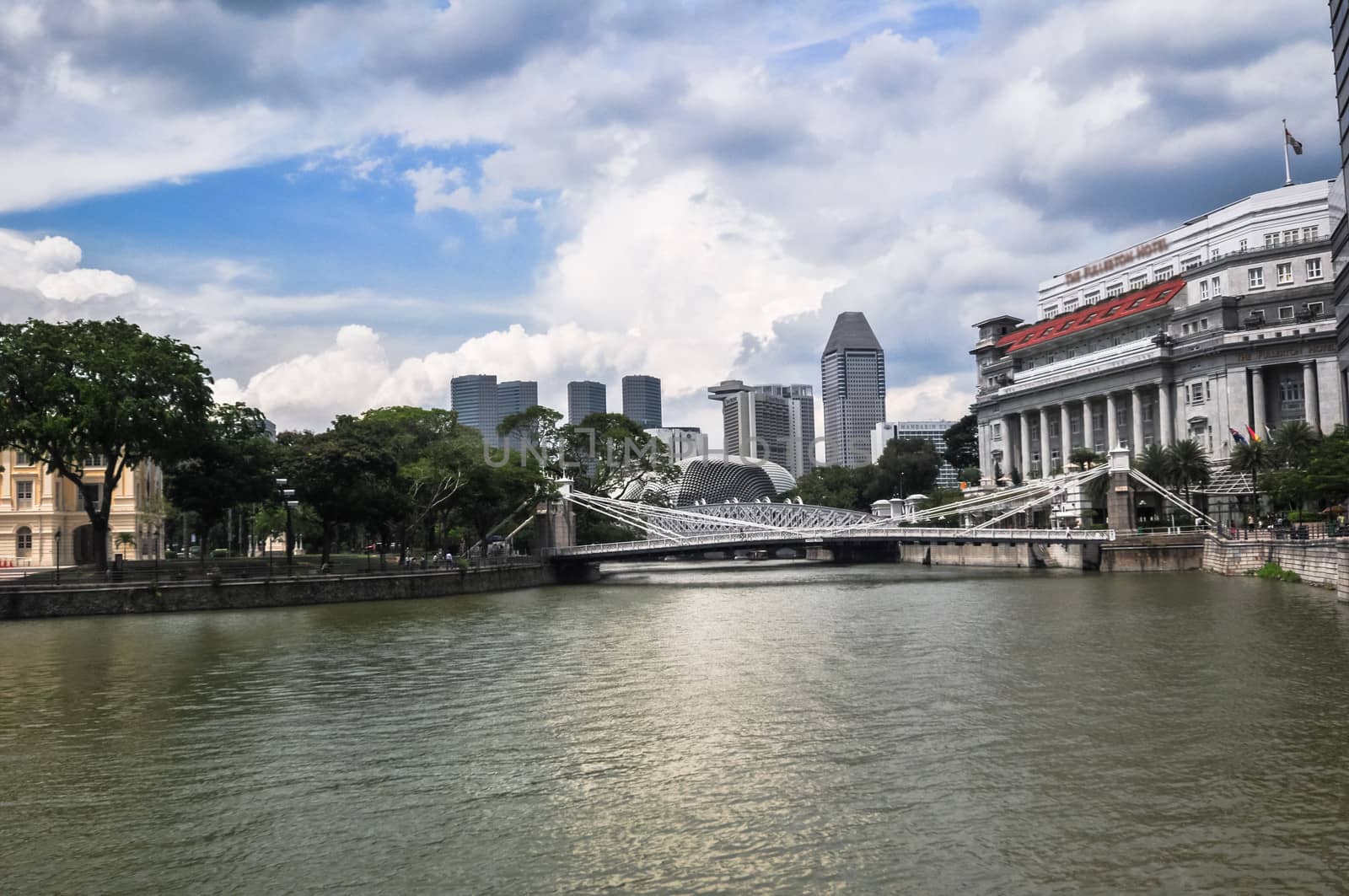 Singapore city skyline finacial district