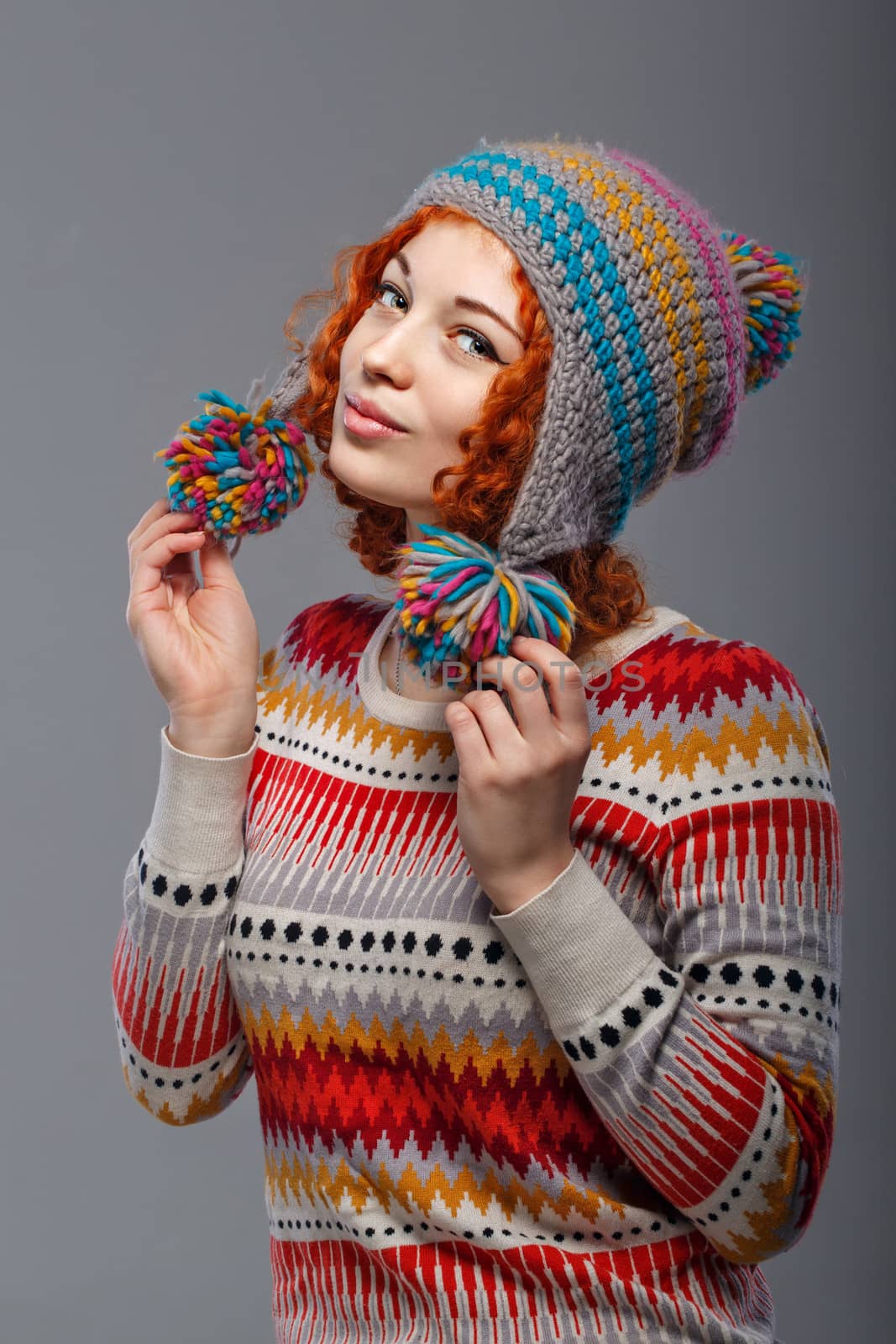 Girl in knitted cap by Vagengeym