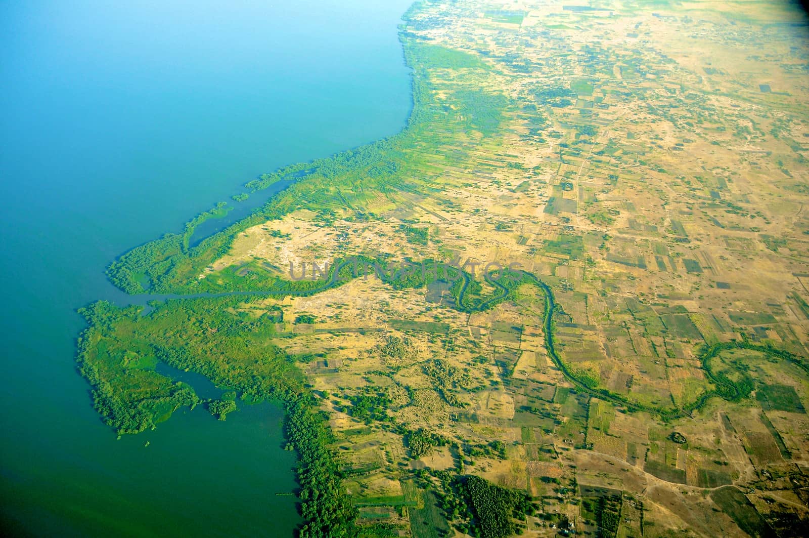 aerial image of tanzania