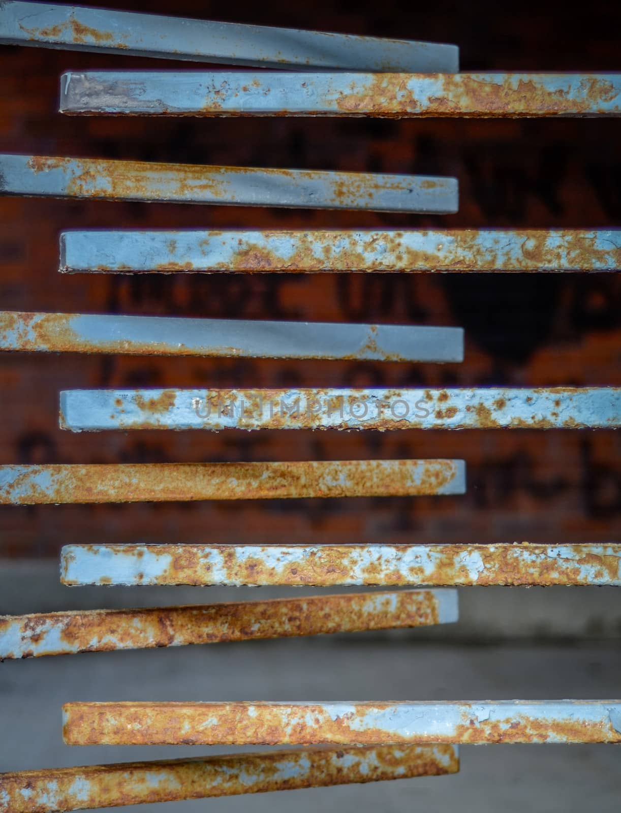 A Grungy Rusty Turnstile At A Abandoned Subway Station