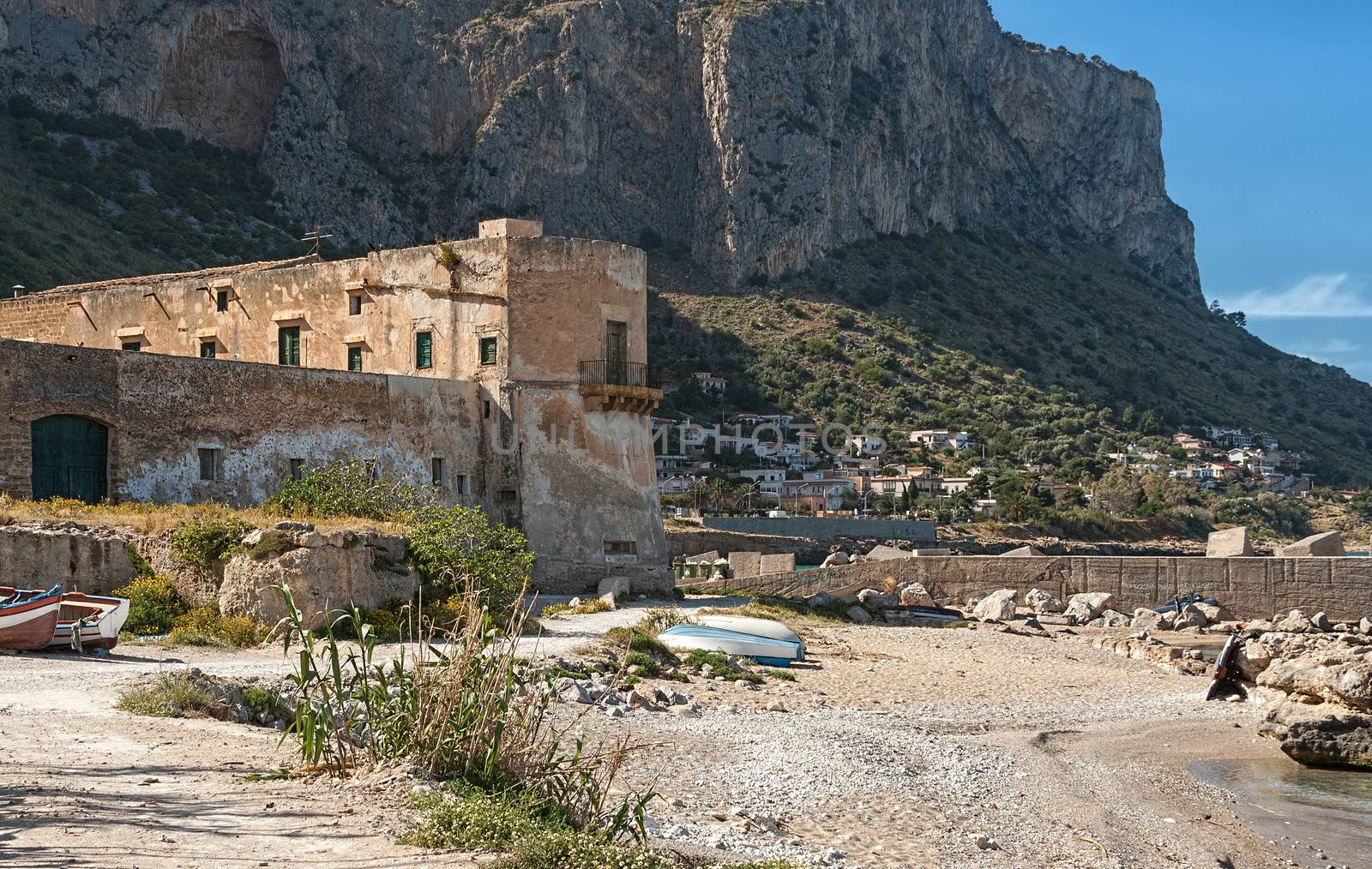 Beach in Palermo, Sicily, Italy