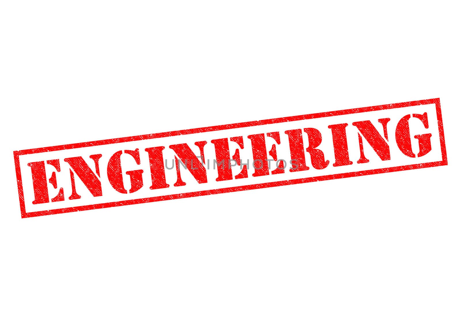 ENGINEERING red Rubber Stamp over a white background.