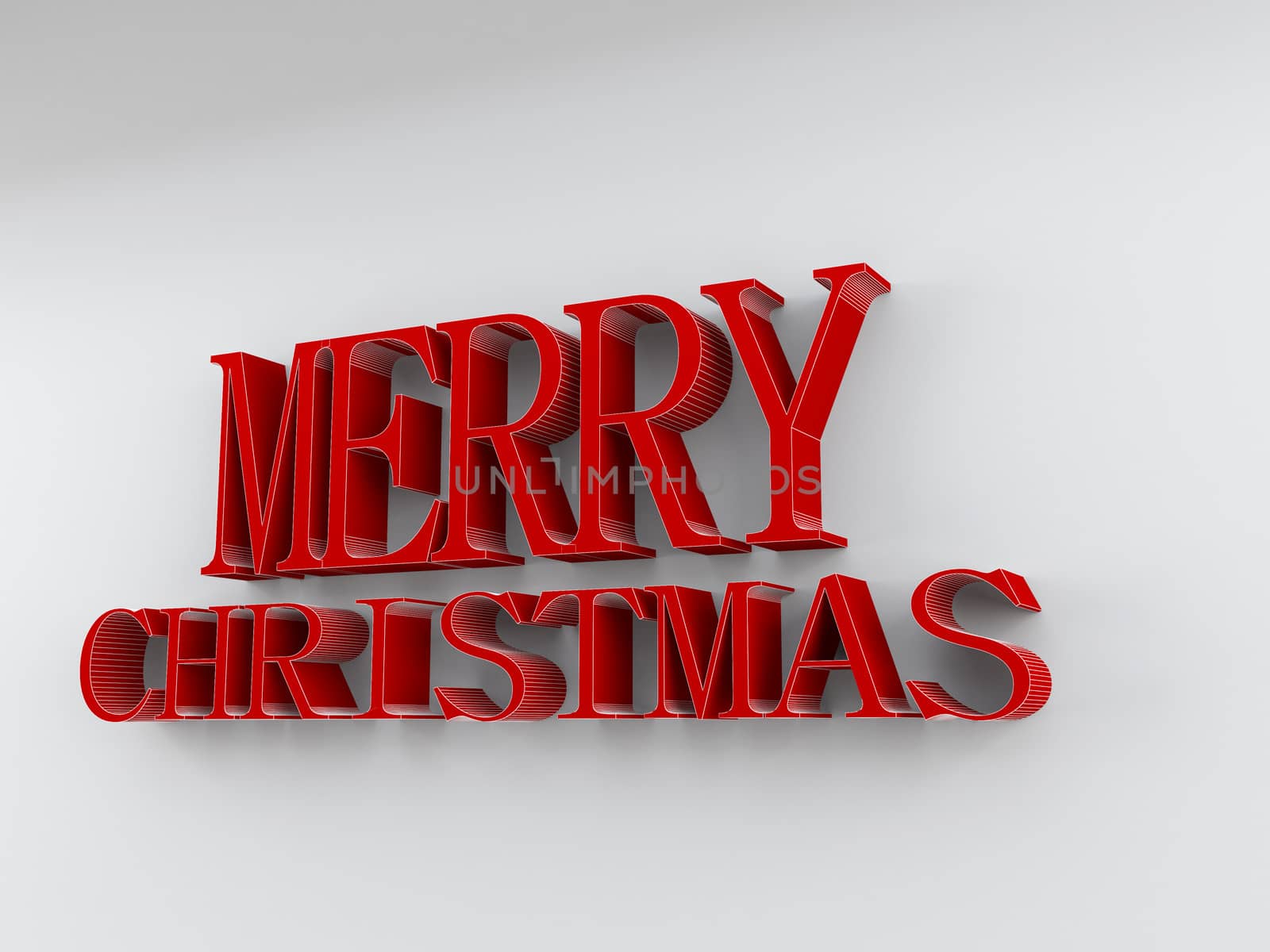merry christmas in red over white background