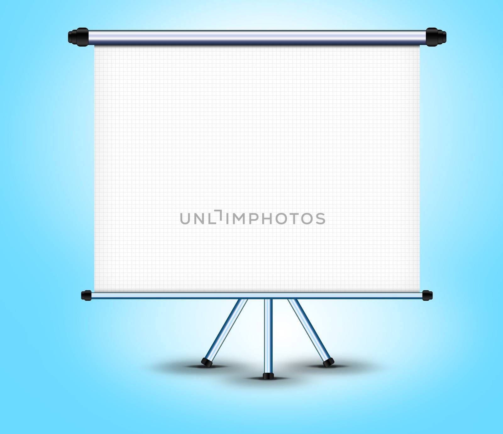 white graph screen projector horizontal frame stand