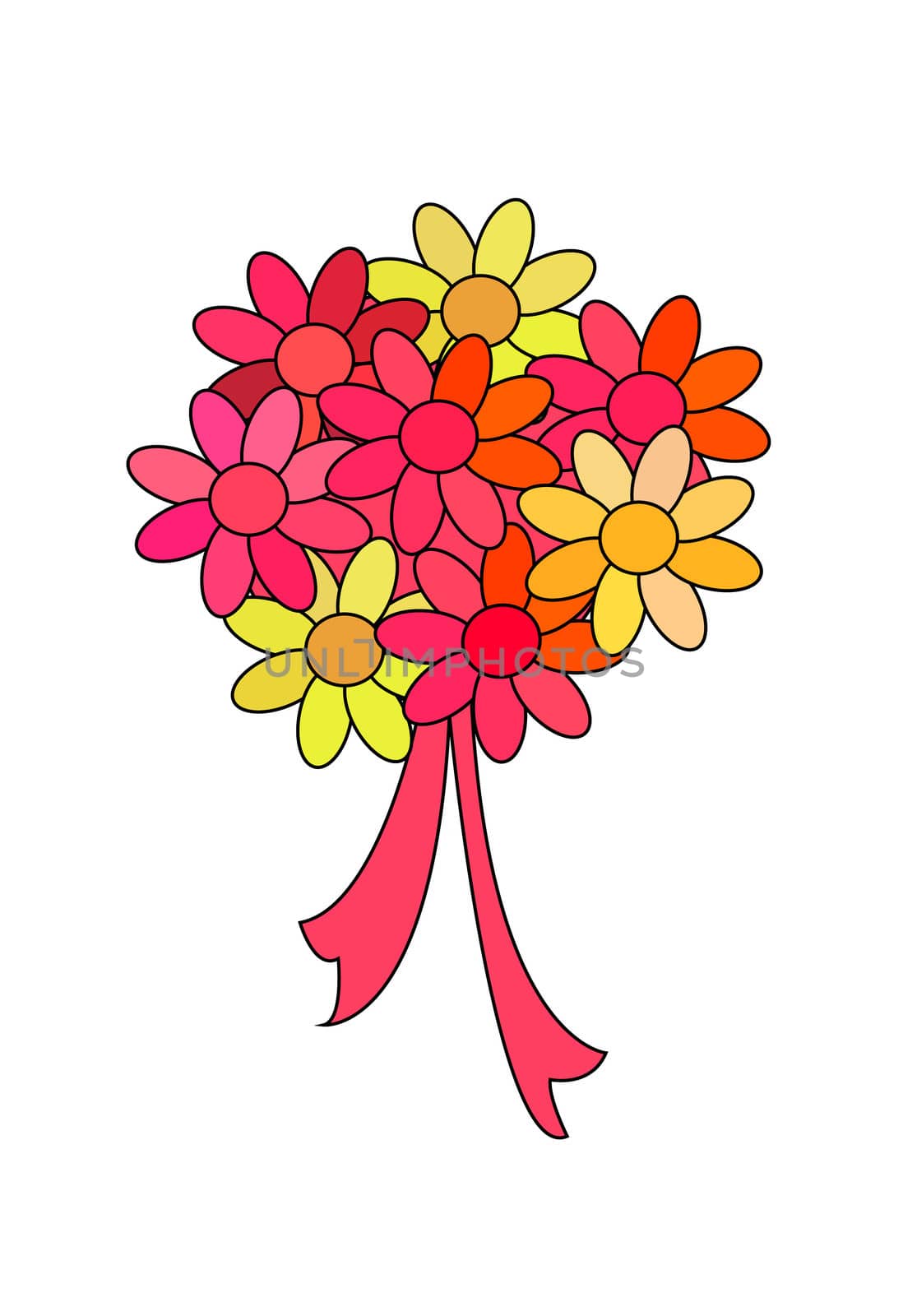 Flowers. Vector illustration. by Dr.G