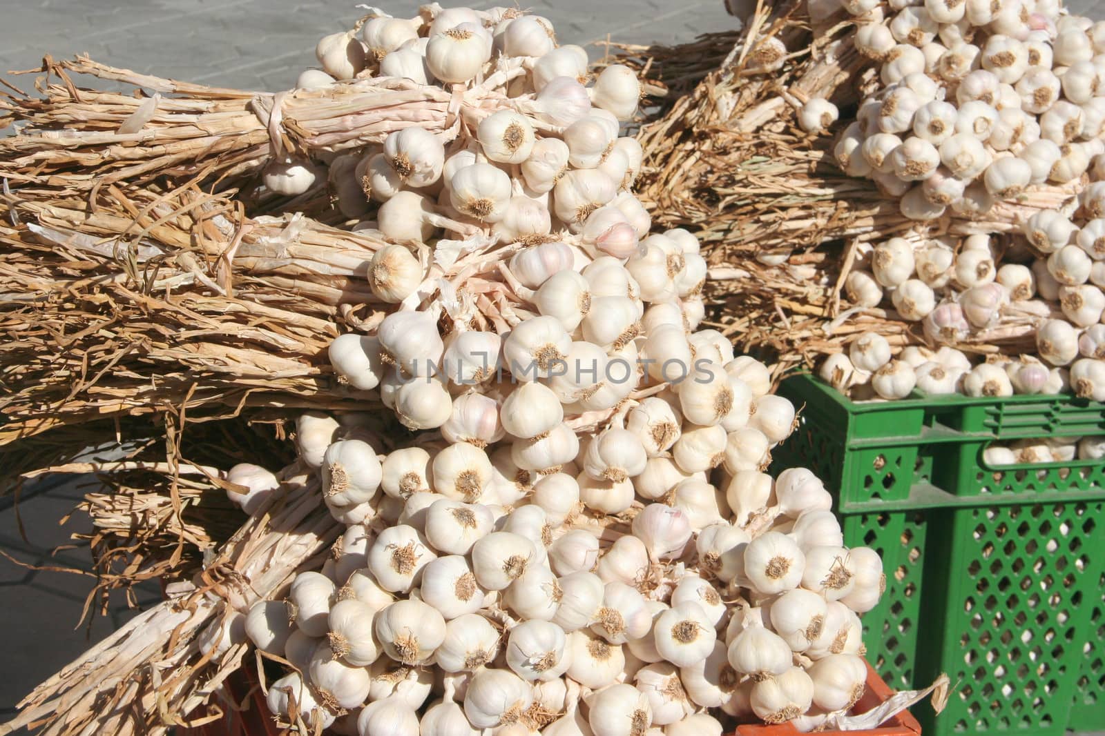 garlics at bazaar