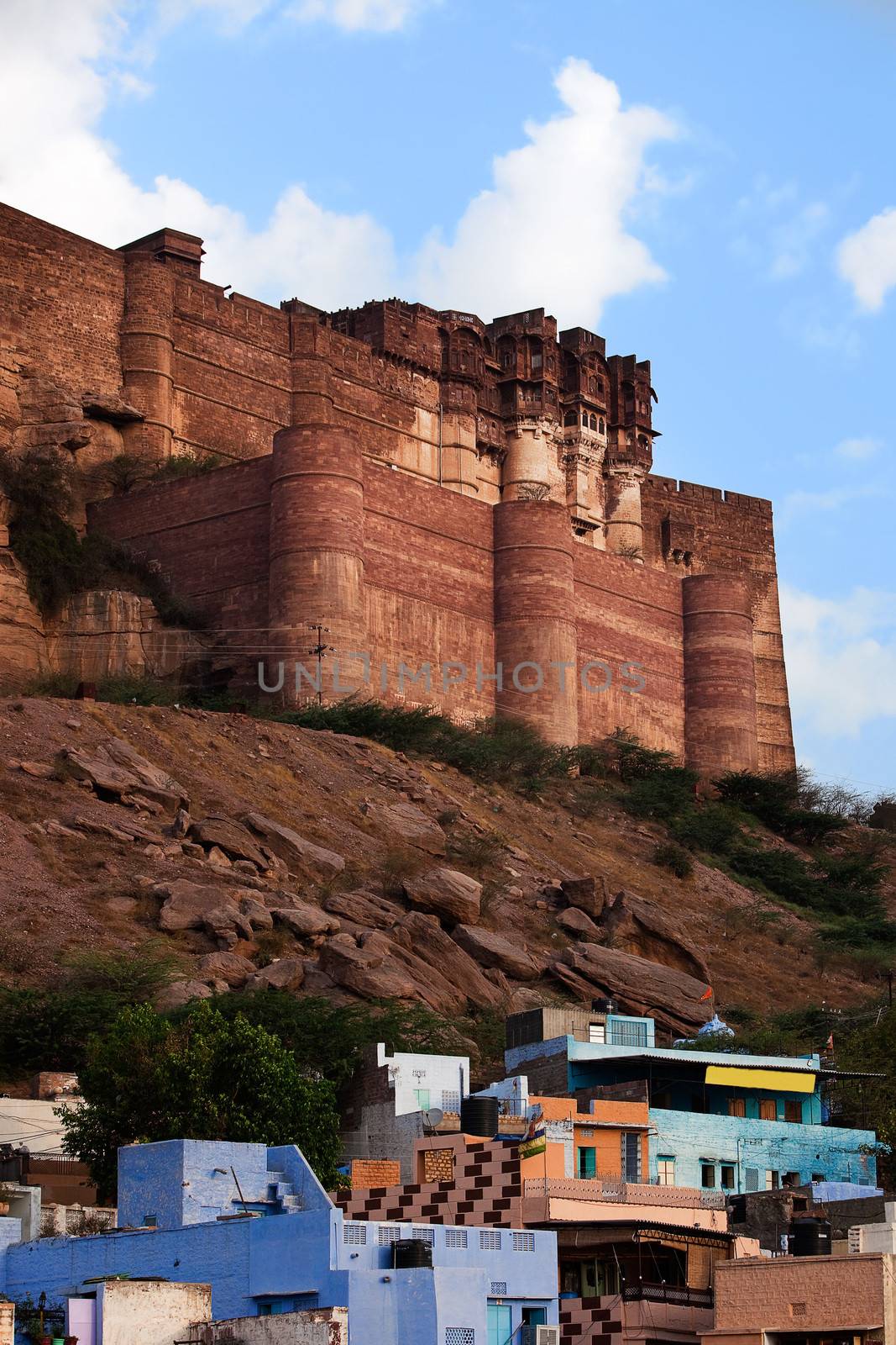 Meherangarh Fort in the beautiful city of jodhpur in rajasthan state in indi