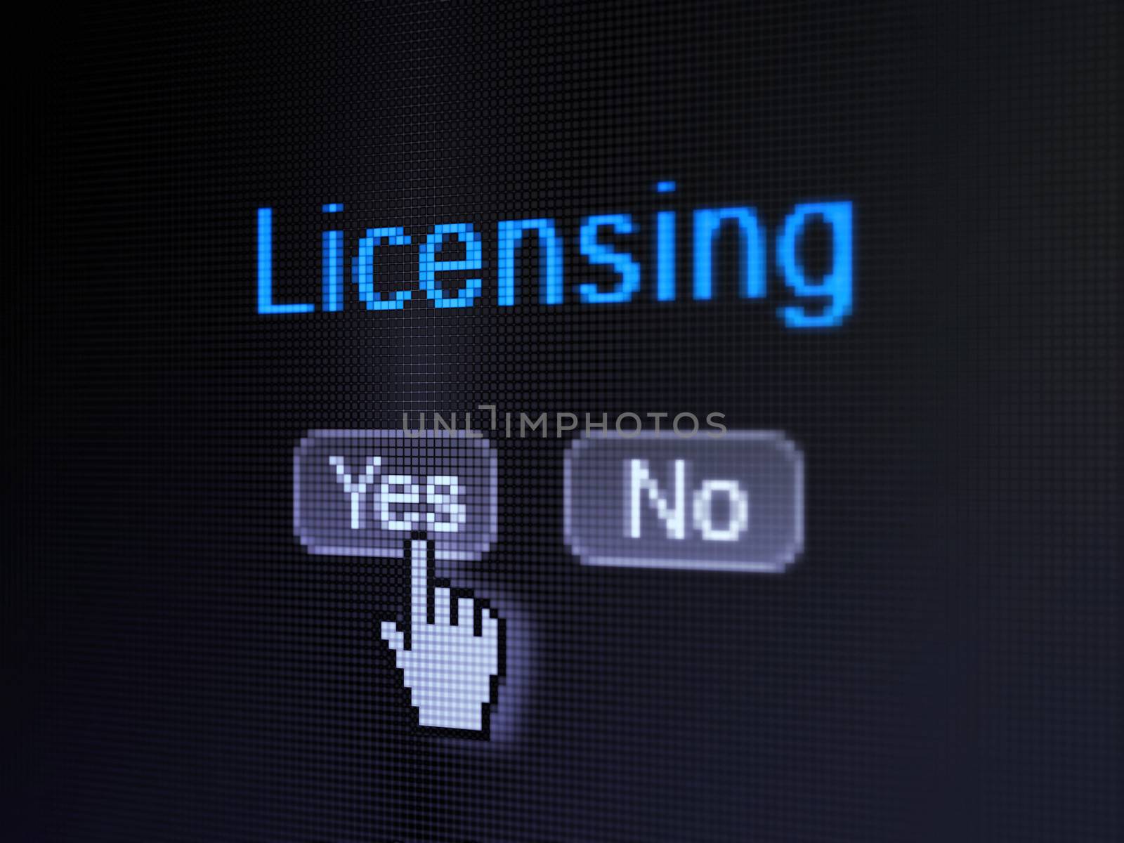 Law concept: Licensing on digital computer screen by maxkabakov