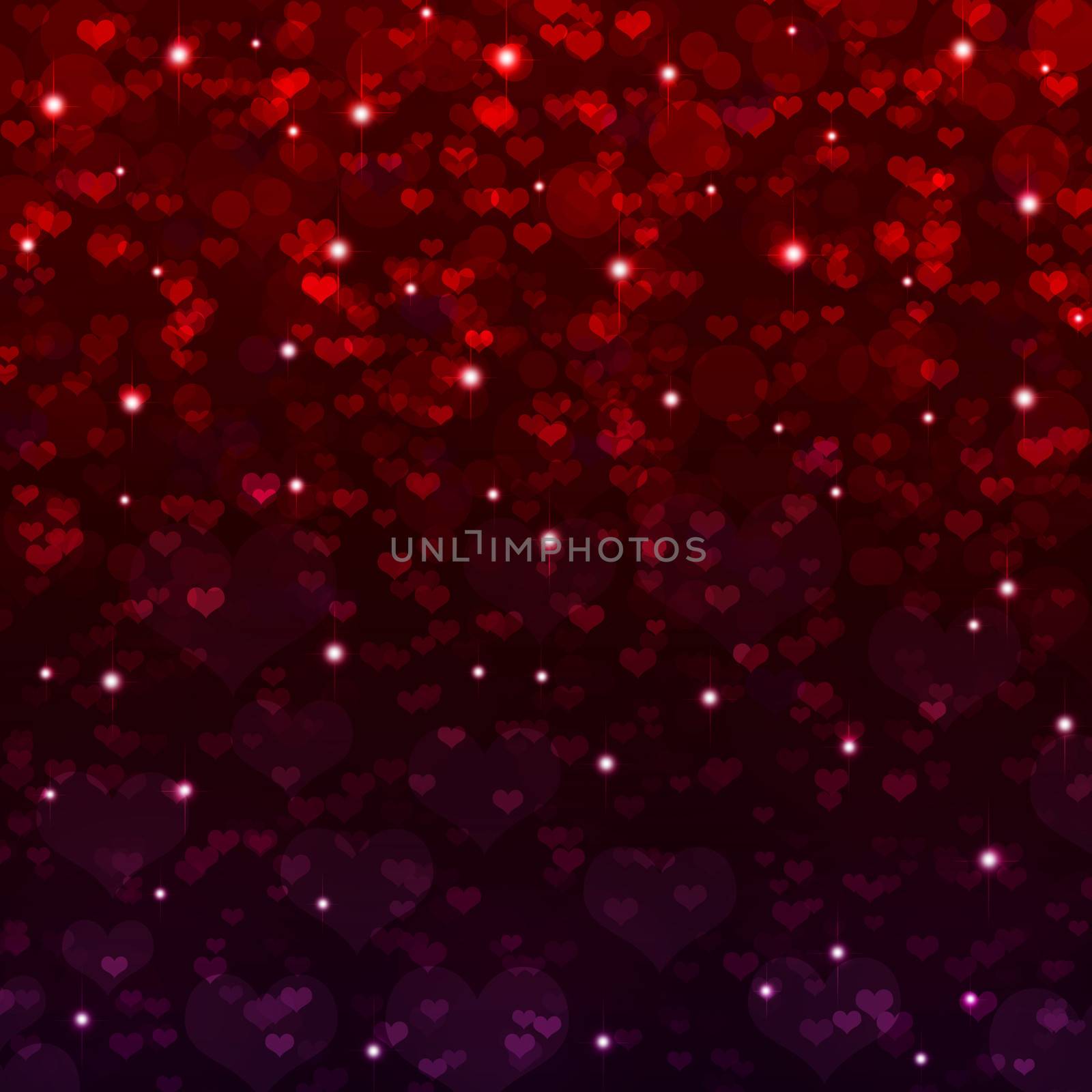 Abstract background of red hearts by cherezoff