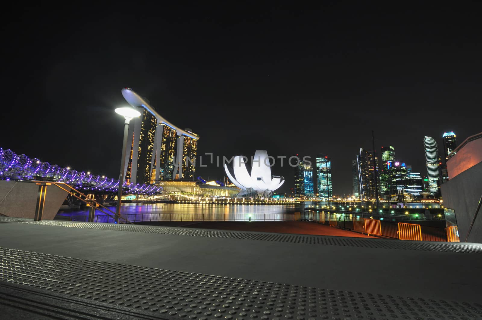 Singapore, Singapore - March 31, 2001: The Marina Bay Sands Resort Hotel on Mar 31, 2011 in Singapore. It is an integrated resort and the worlds most expensive standalone casino property at 8 S Dollar billion.