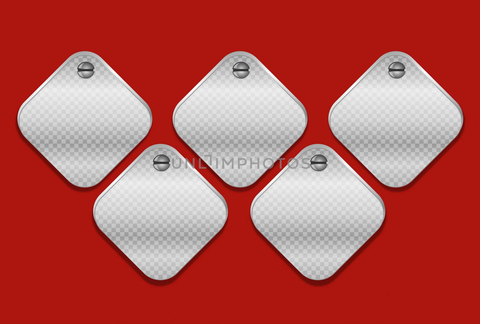 Metallic Sign Message Boards on Red Wall by RichieThakur