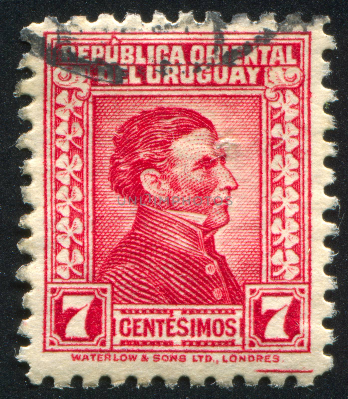 URUGUAY - CIRCA 1928: stamp printed by Uruguay, shows Jose Gervasio Artigas, circa 1928