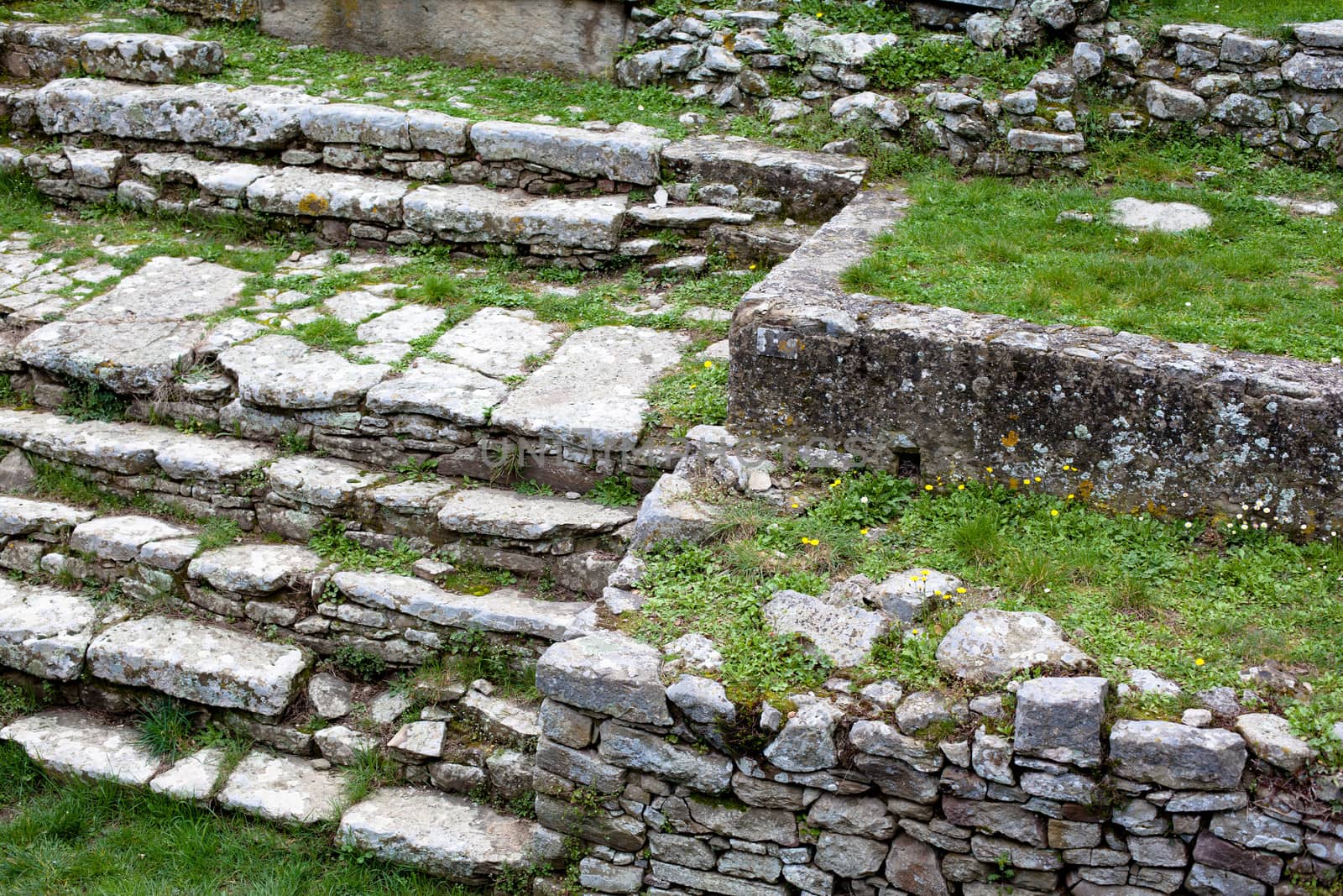 Old roman ruins in Fiesole in Italy
