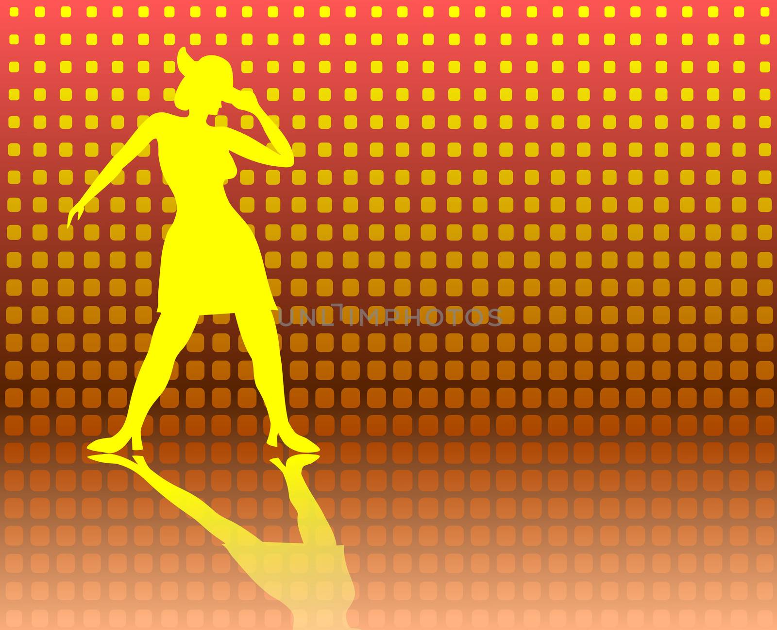 Tap Dancing Lady on a Jazzy Background  by RichieThakur