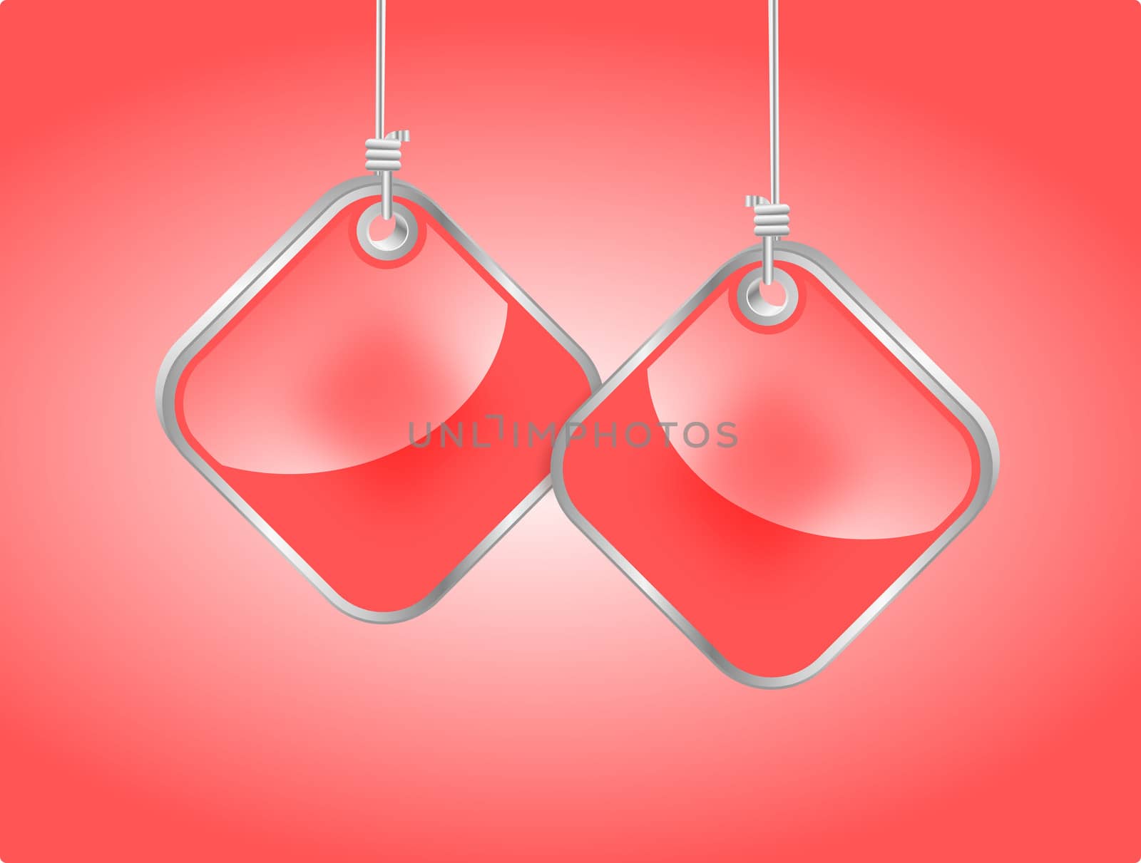 Two Pink Metallic Hanging Sign Boards by RichieThakur