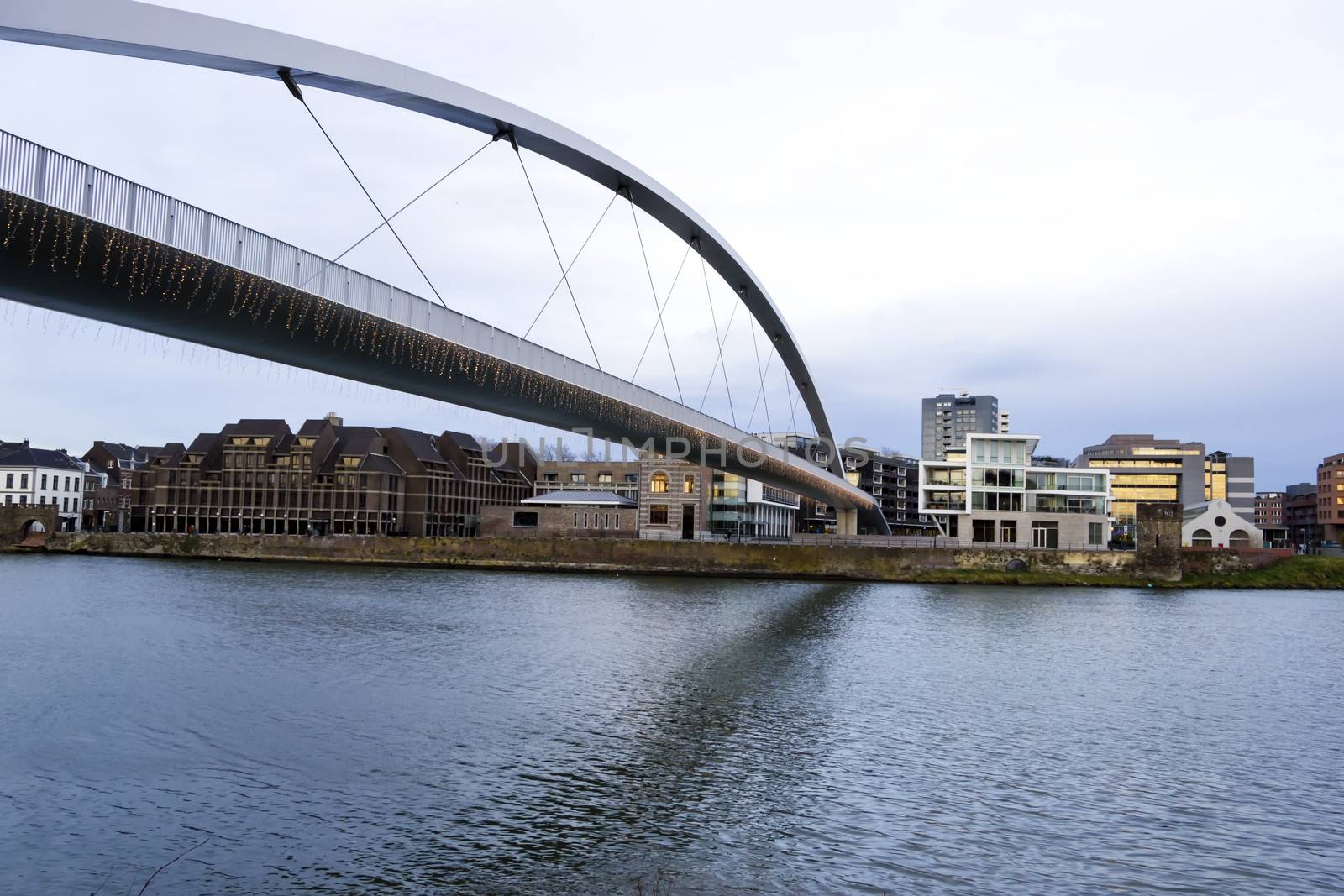 Big Bridge over the Maas river in Maastricht, Netherlands by Tetyana