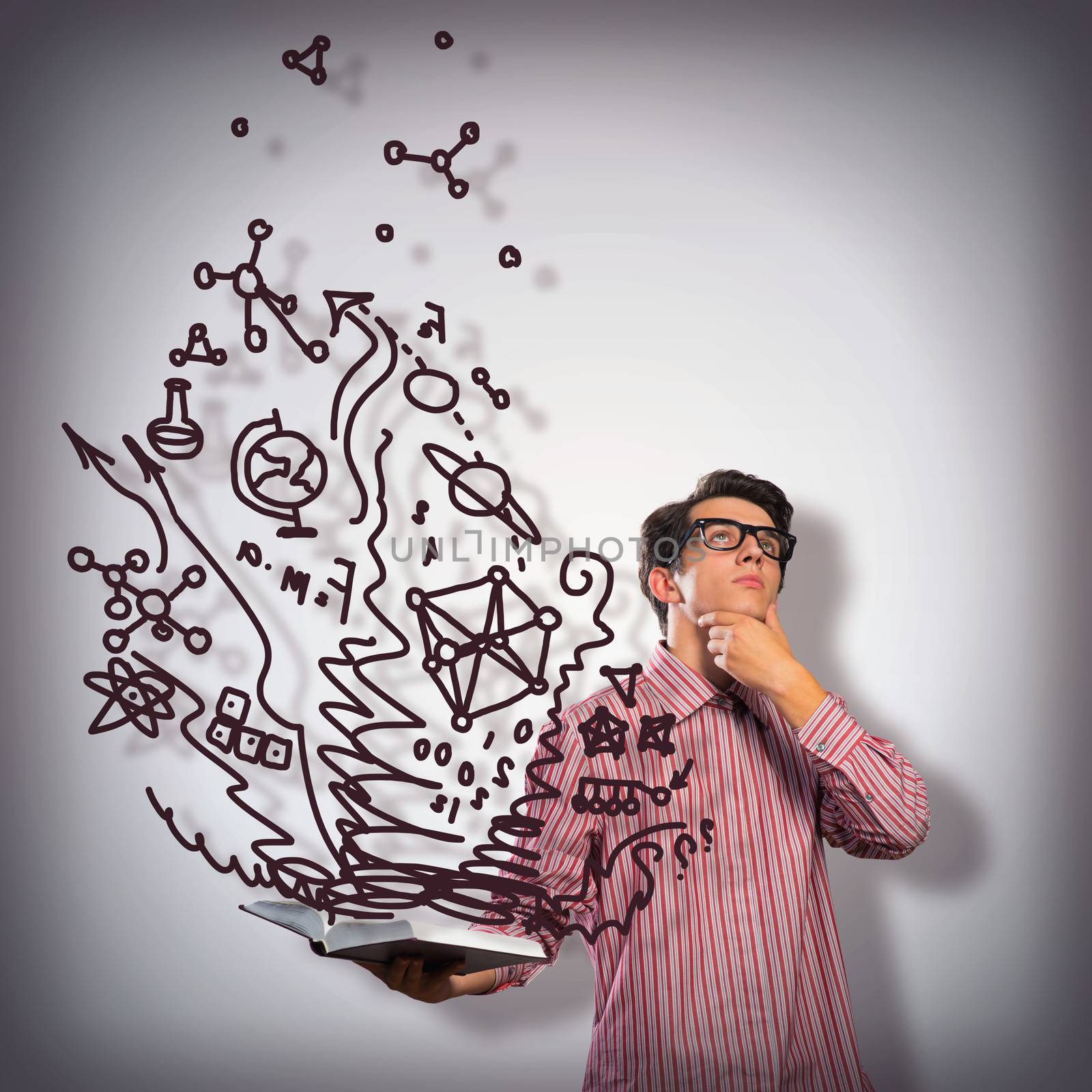 young scientist holding a book by adam121