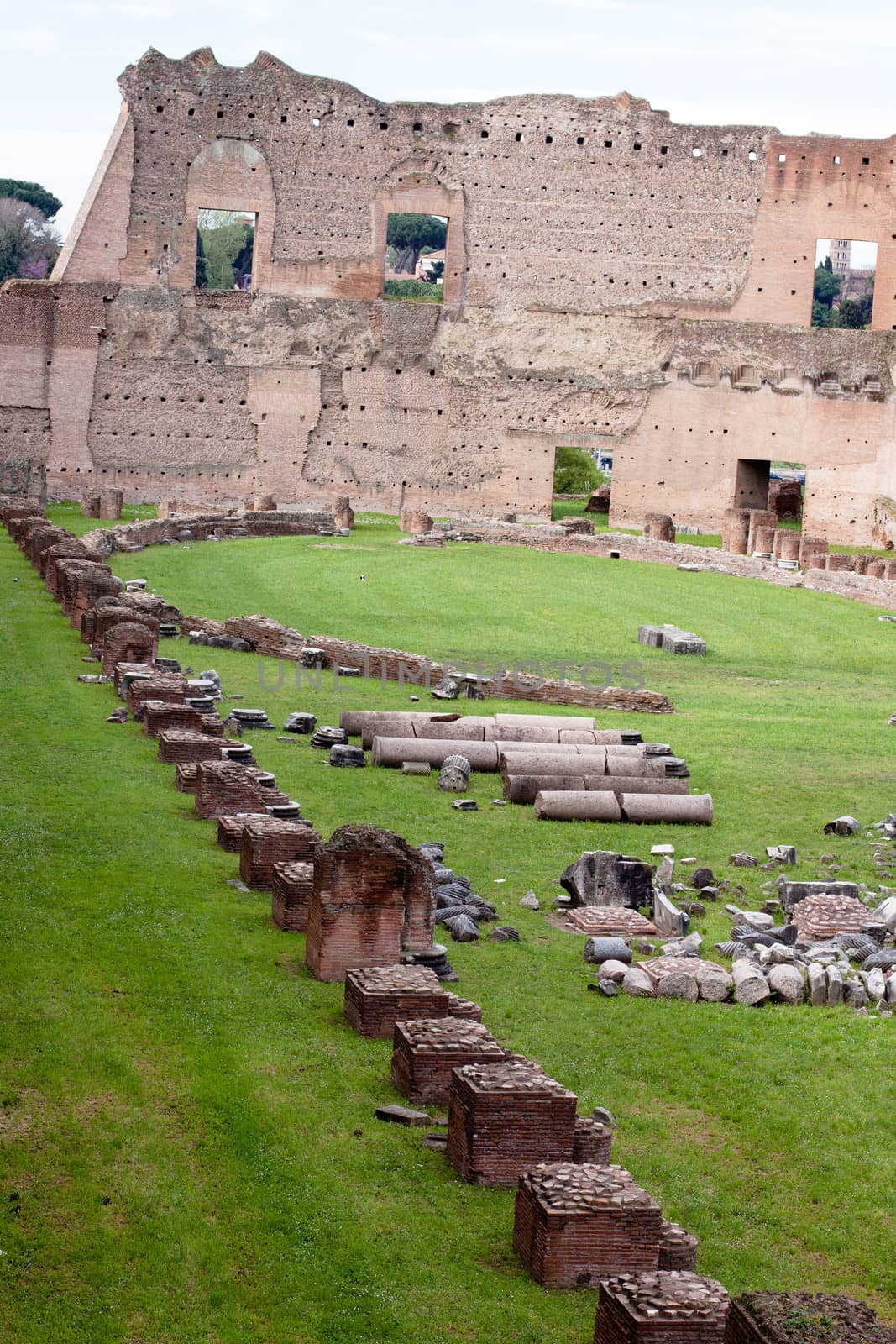 Old roman ruins in Roma
