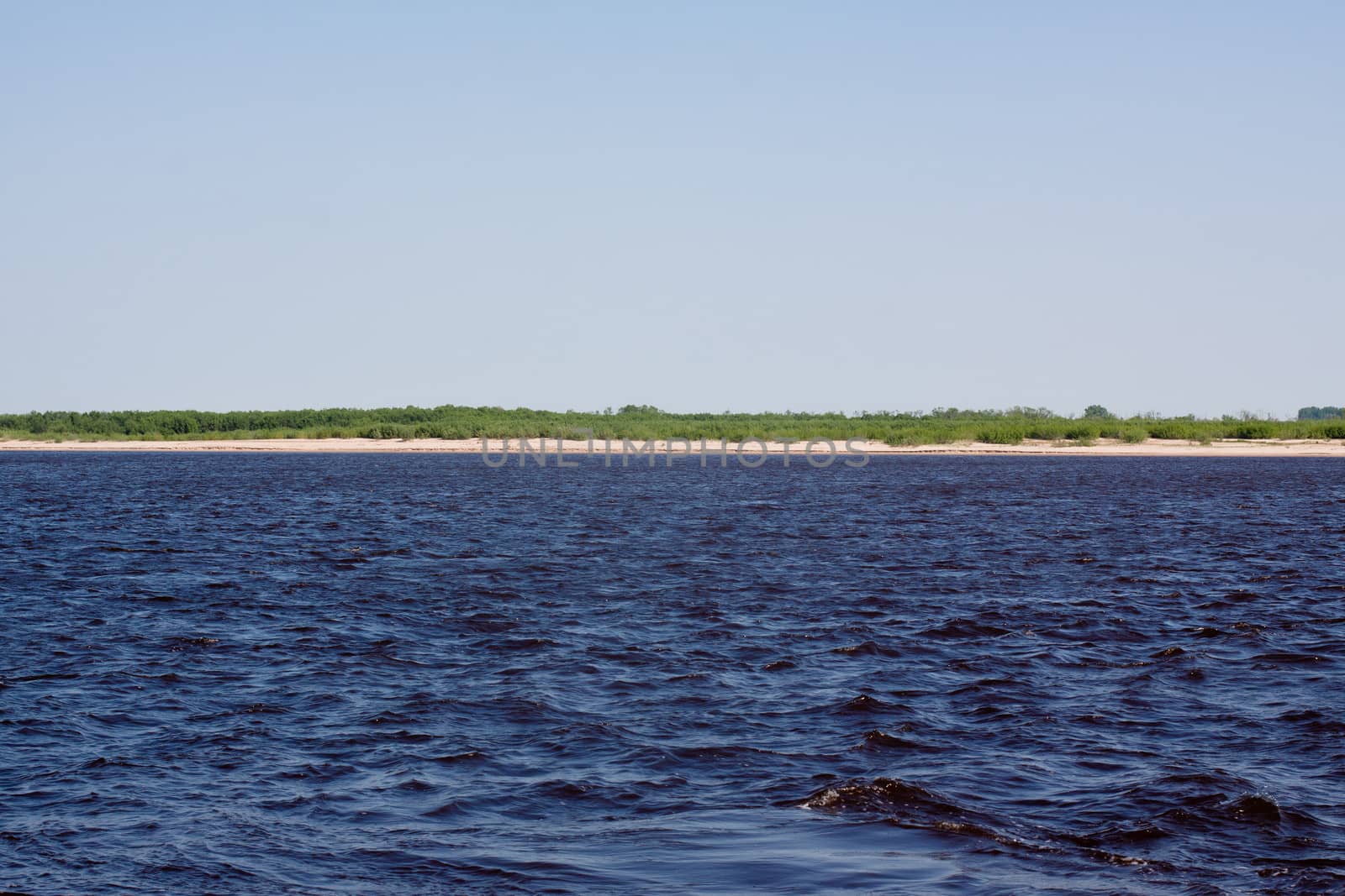 A landscape with river in sunny day
