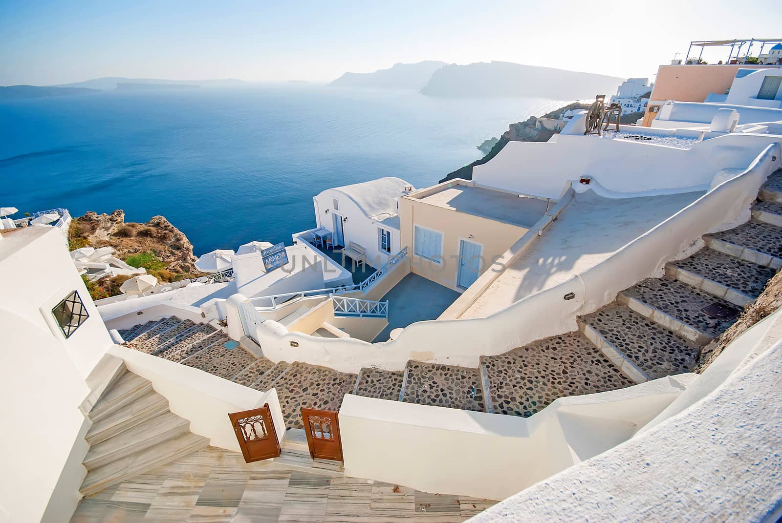 Oia Santorini Greece famous with romantic and beautiful sunsets