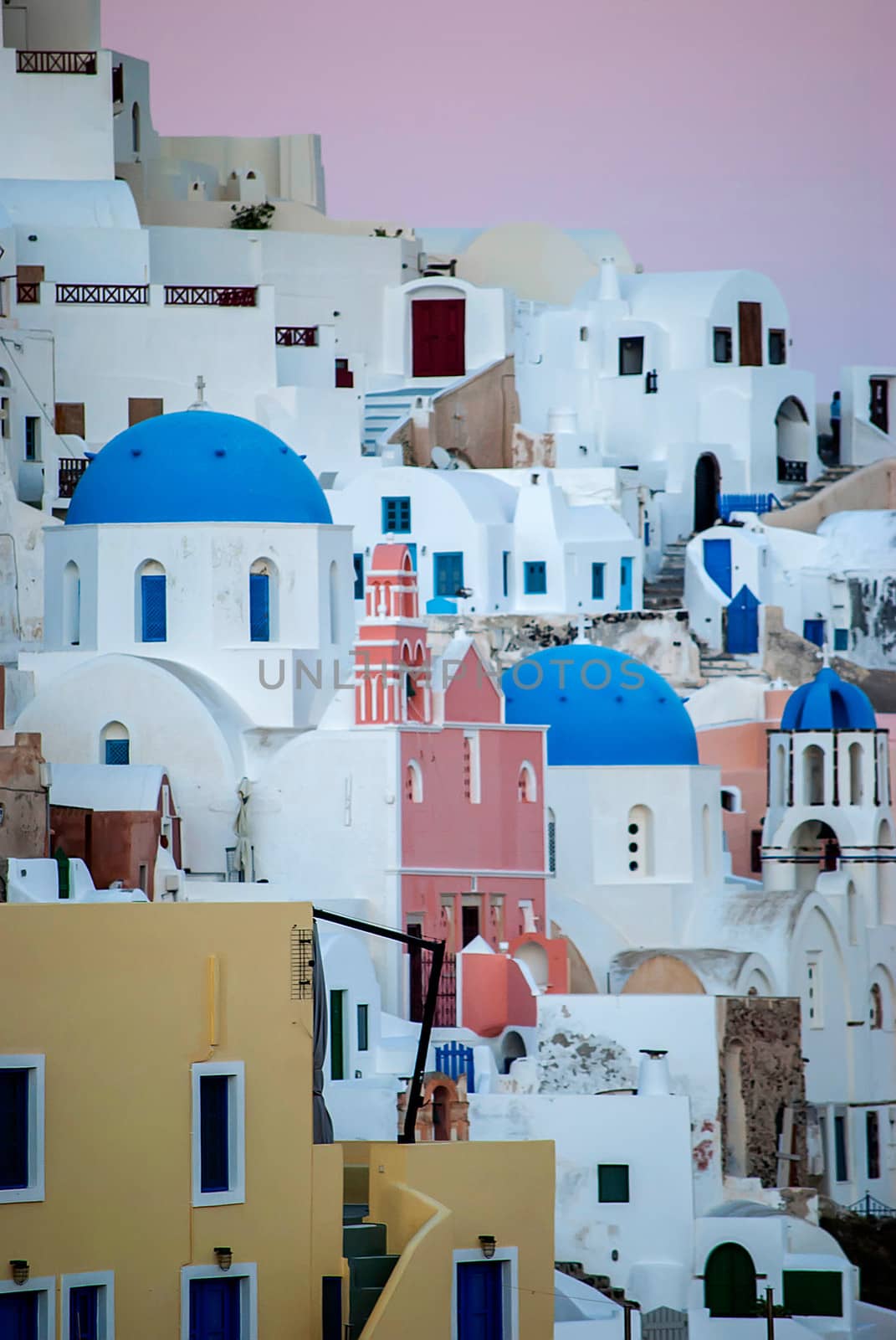 Oia Santorini Greece famous with romantic and beautiful sunsets