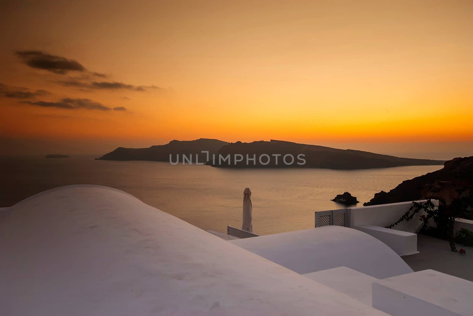 Oia Santorini Greece famous with romantic and beautiful sunsets