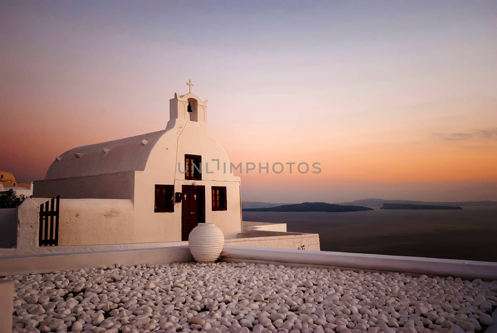 Oia Santorini Greece famous with romantic and beautiful sunsets