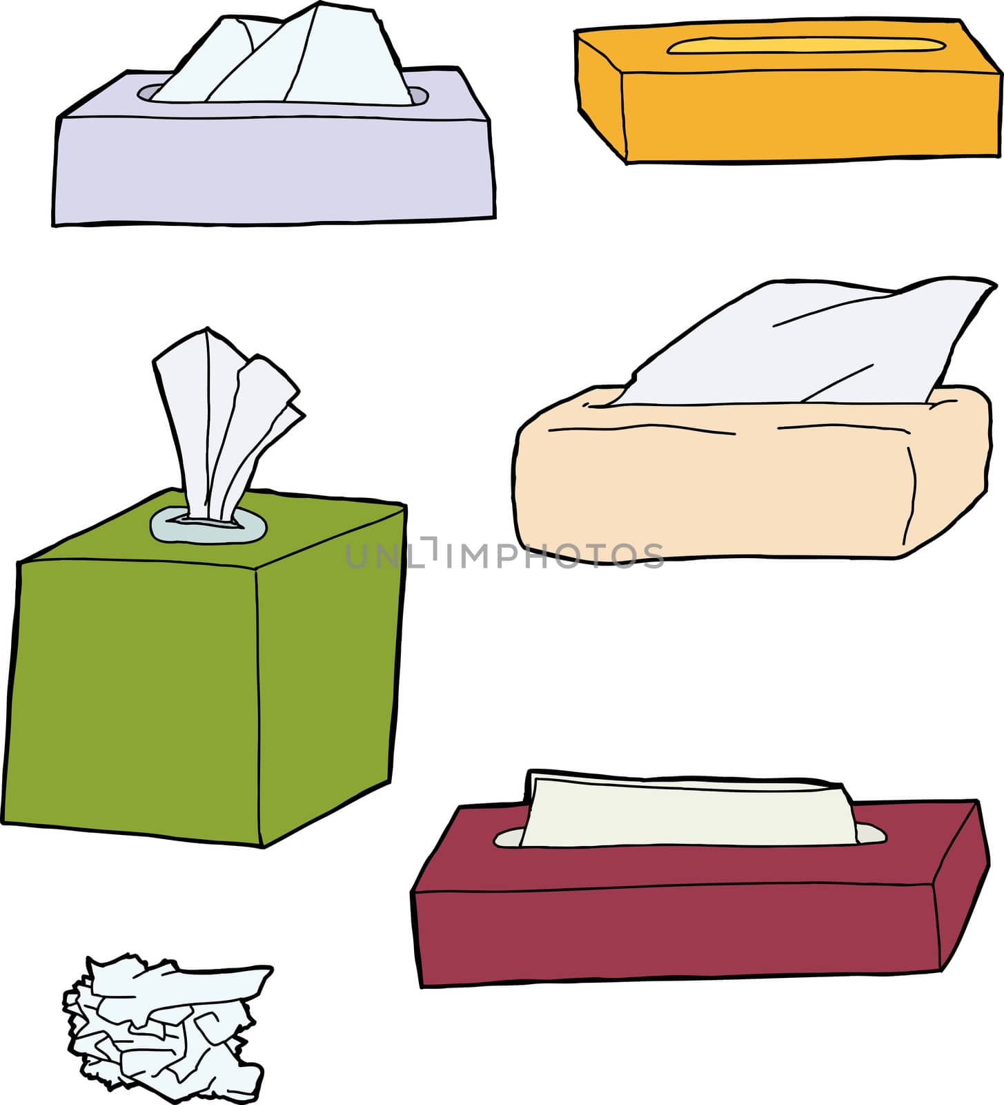 Various Facial Tissue Objects by TheBlackRhino