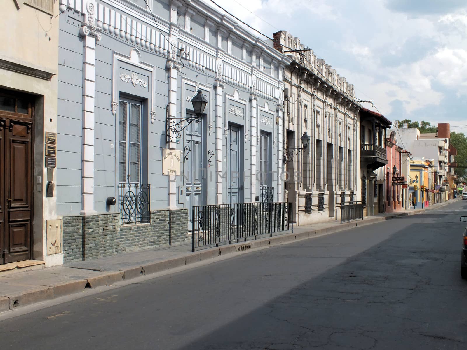 A typical street in the old city of Salta, Argentina