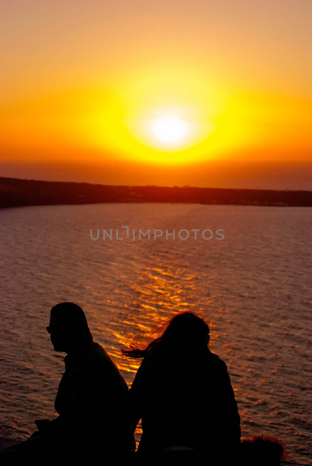 Oia Santorini Greece famous with romantic and beautiful sunsets