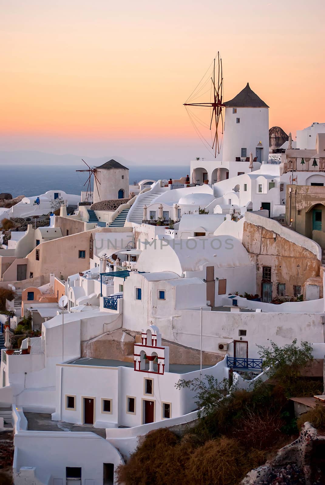 Oia Santorini Greece famous with romantic and beautiful sunsets