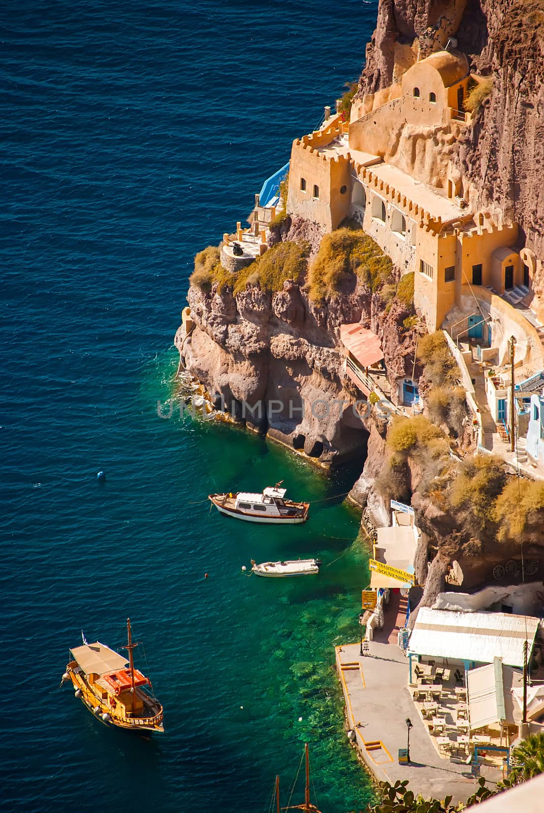 Oia Santorini Greece famous with romantic and beautiful sunsets