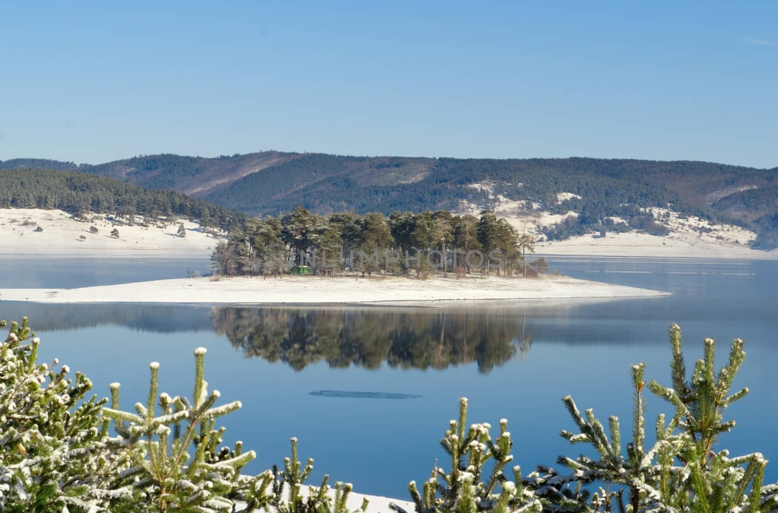 island on lake