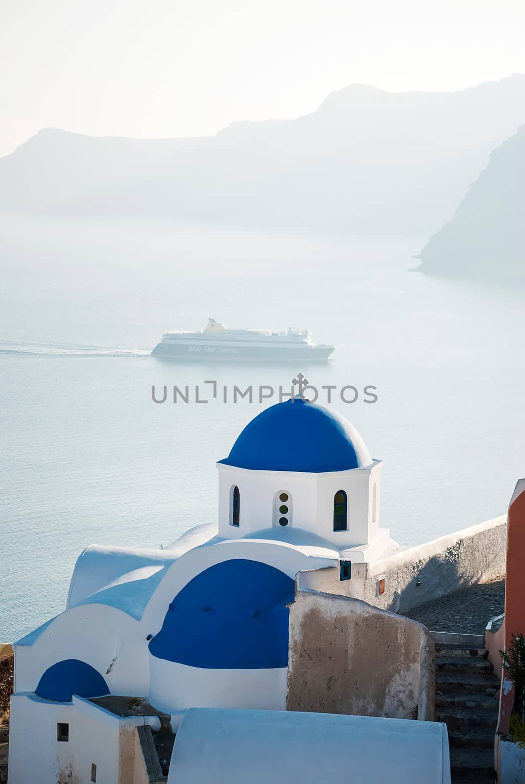 Oia Santorini Greece famous with romantic and beautiful sunsets