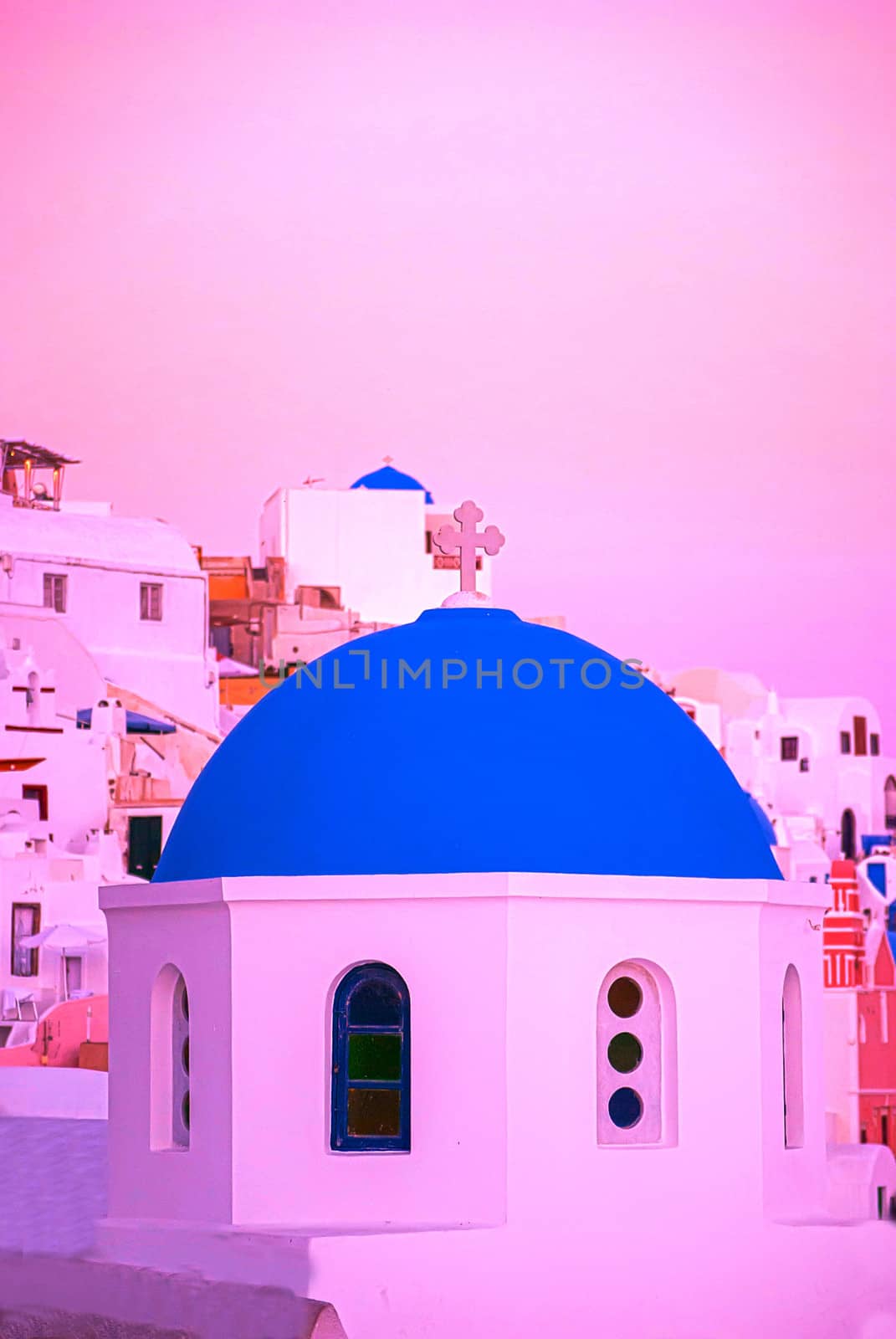 Oia Santorini Greece famous with romantic and beautiful sunsets