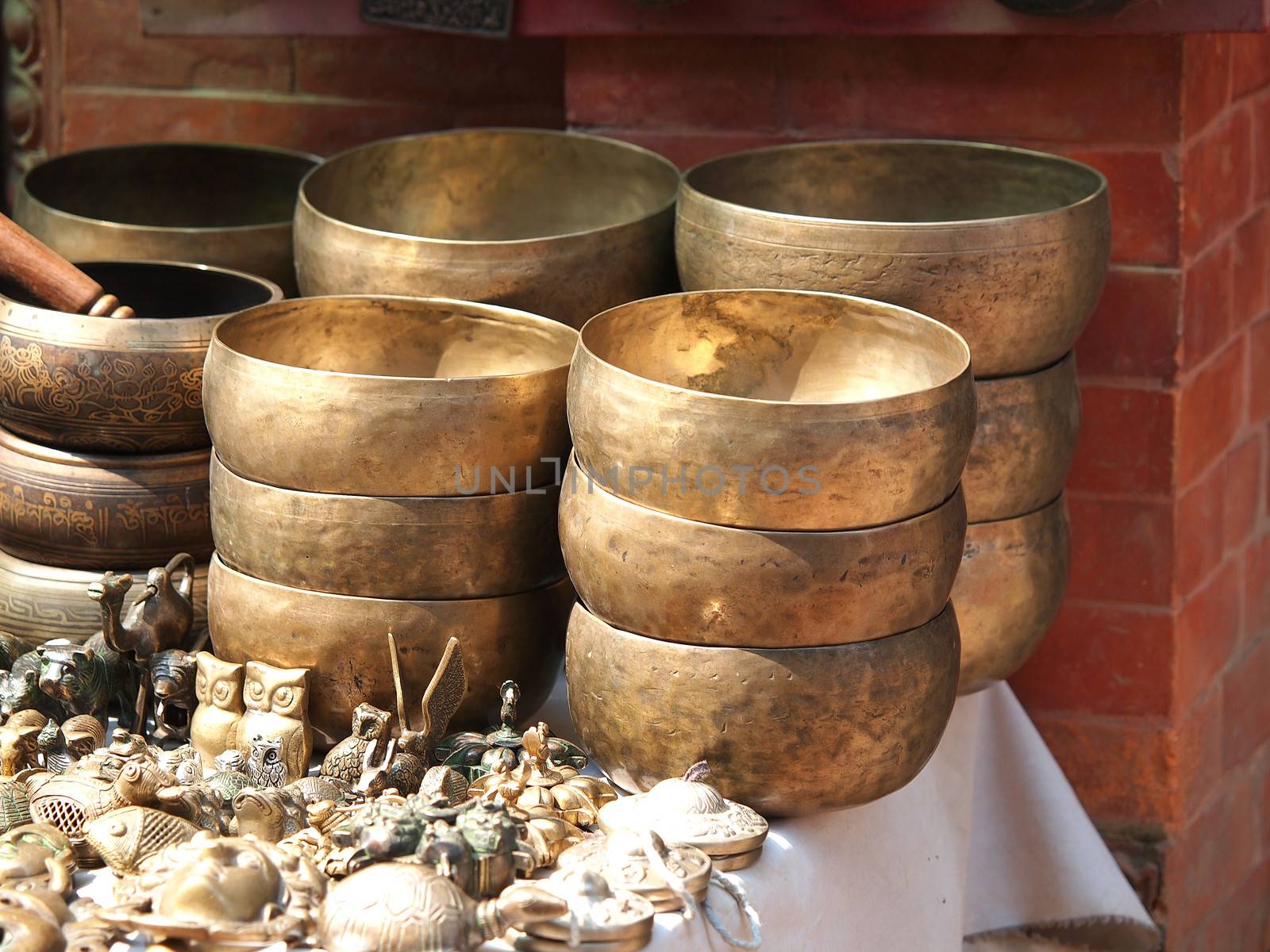 Singing Bowls (Cup of life) - popular mass product souvenier in Nepal, Tibet and India      