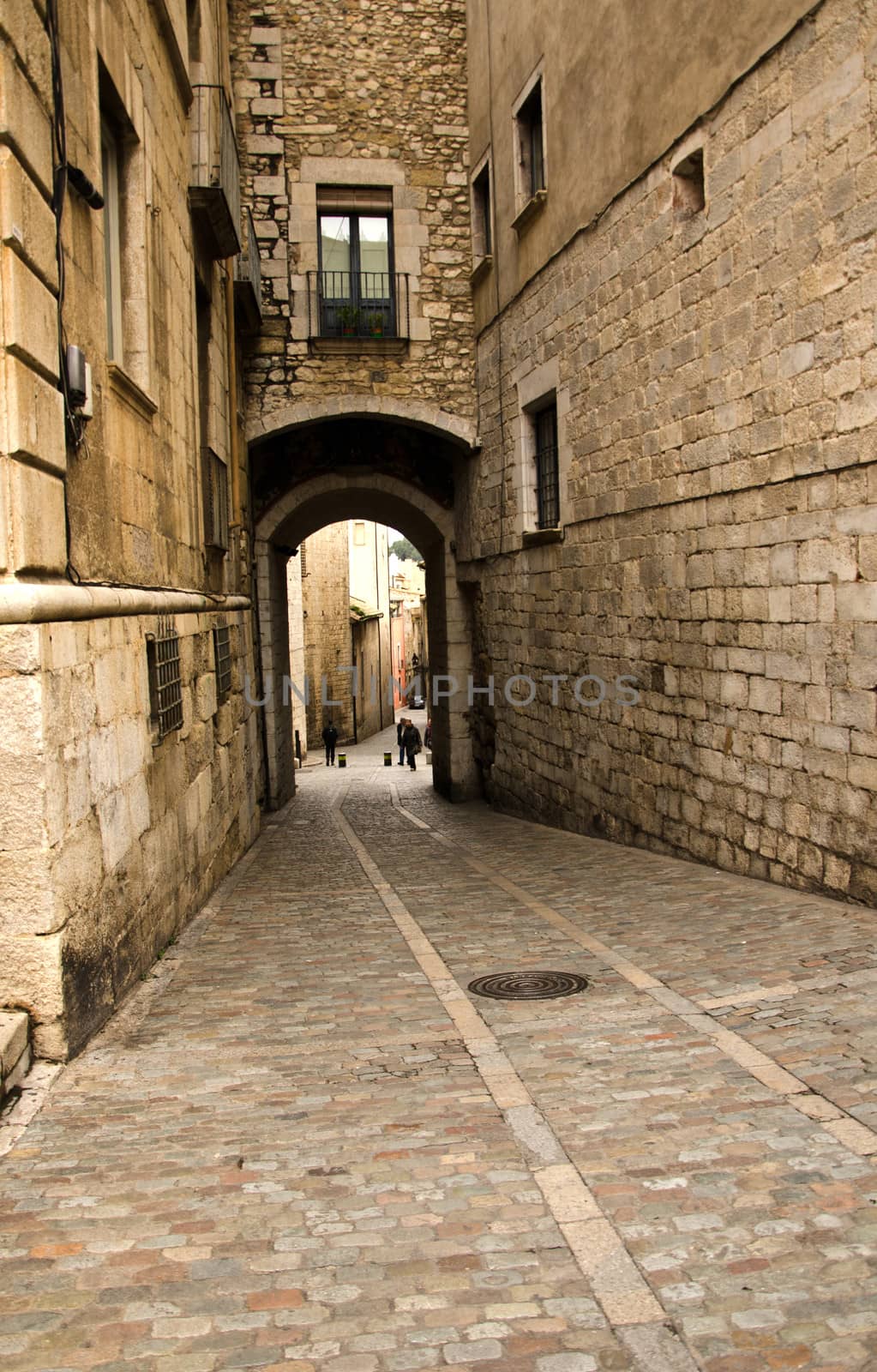 Street of gerona, Spain. by lauria