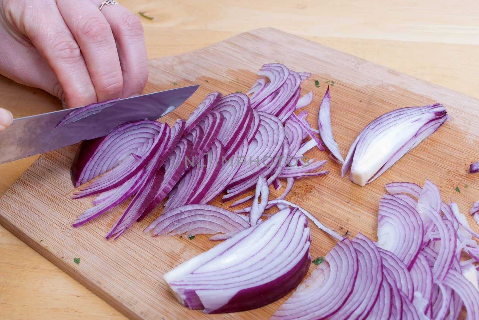 Red Onion and a Cutting Board