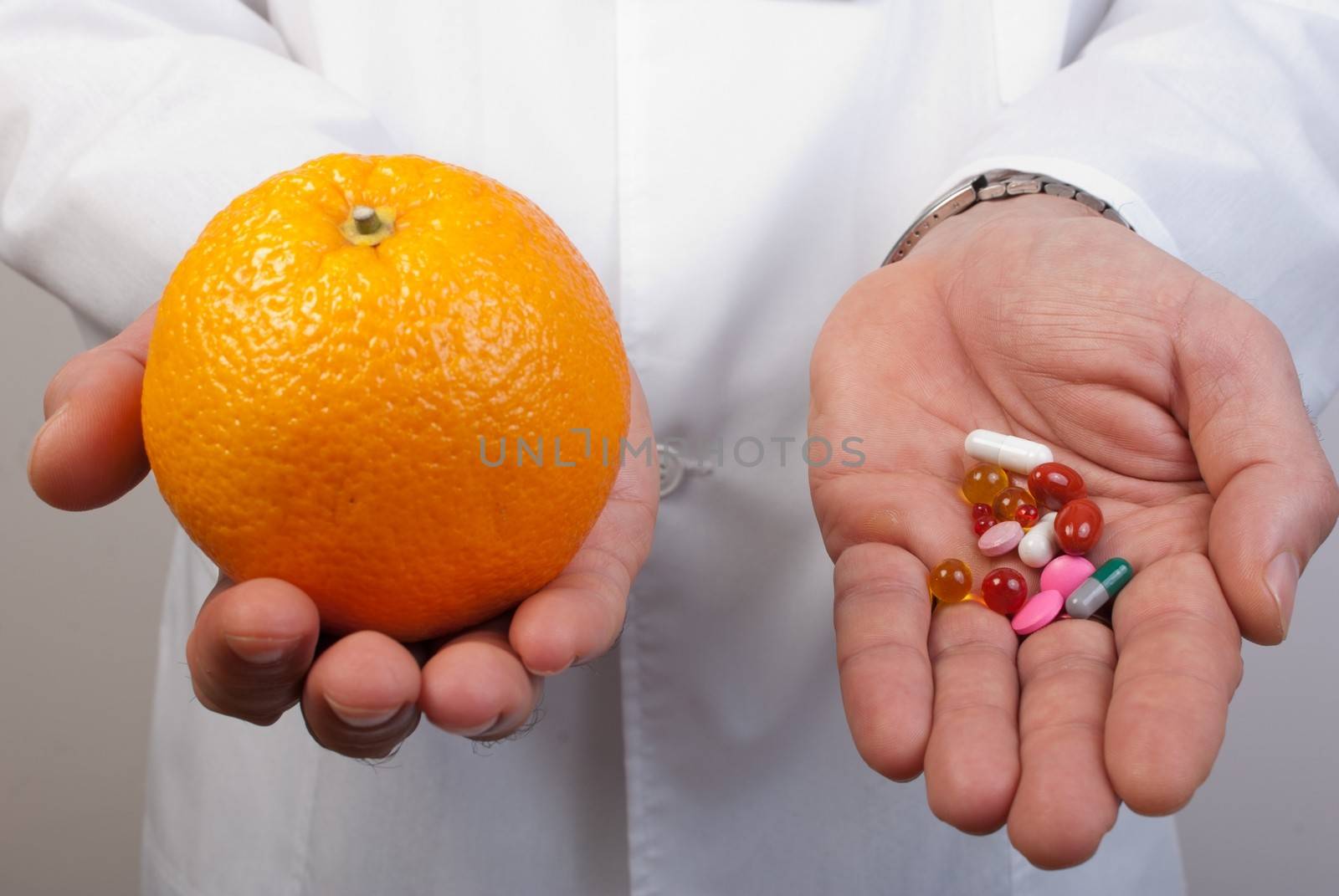 Orange and pills