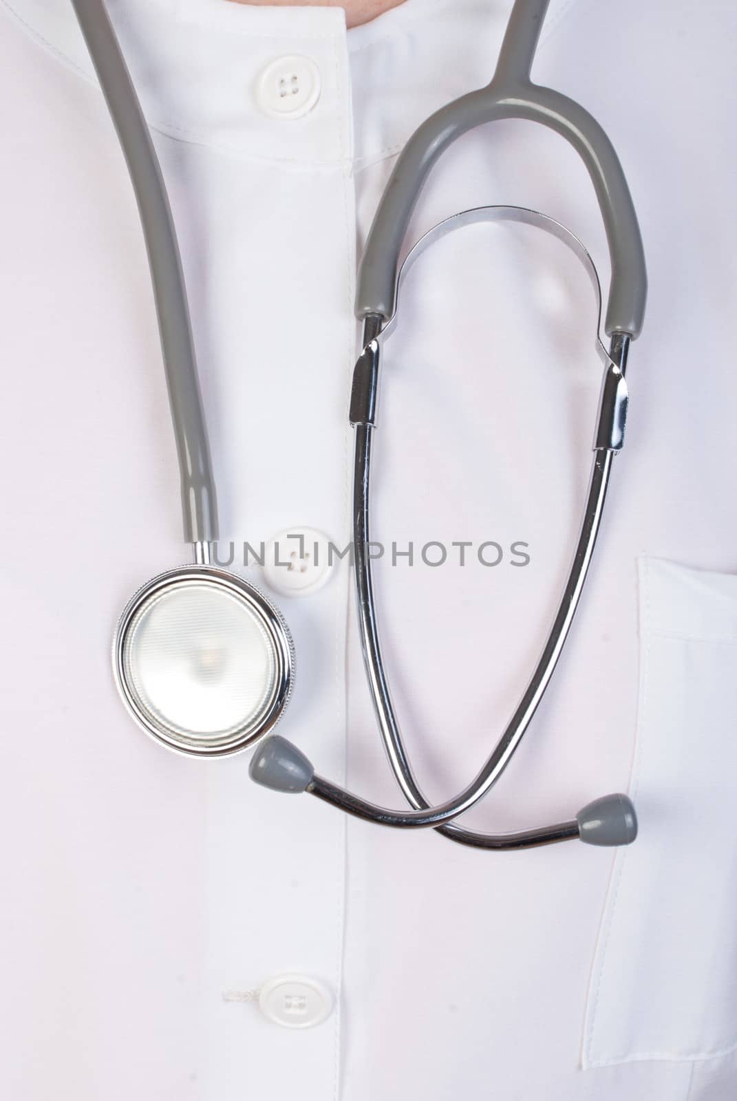 Close up of a doctors lab white coat by mitakag