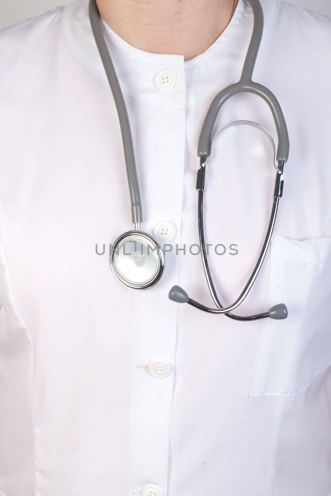 Close up of a doctors lab white coat